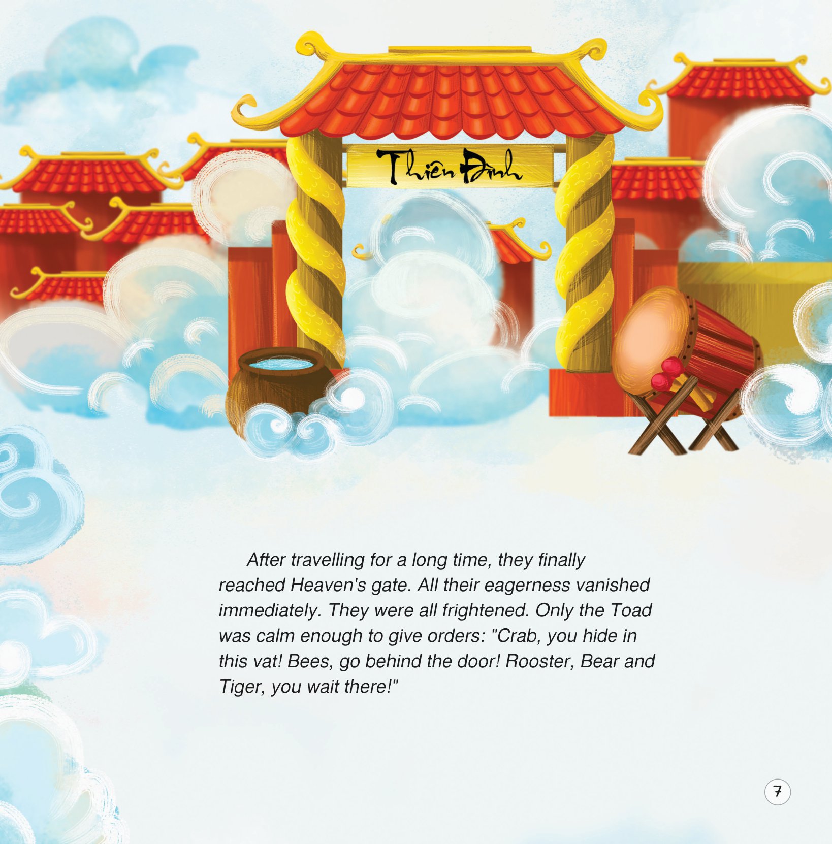 truyện cổ tích việt nam - cóc kiện trời (song ngữ việt - anh) - Ảnh 8