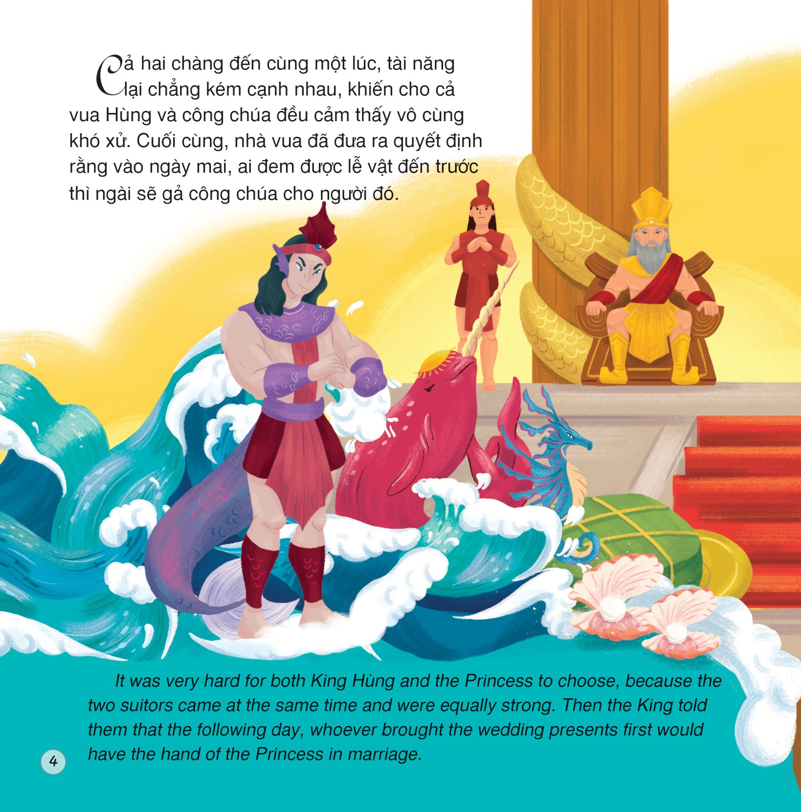 truyện cổ tích việt nam - sơn tinh thủy tinh (song ngữ việt - anh) - Ảnh 5