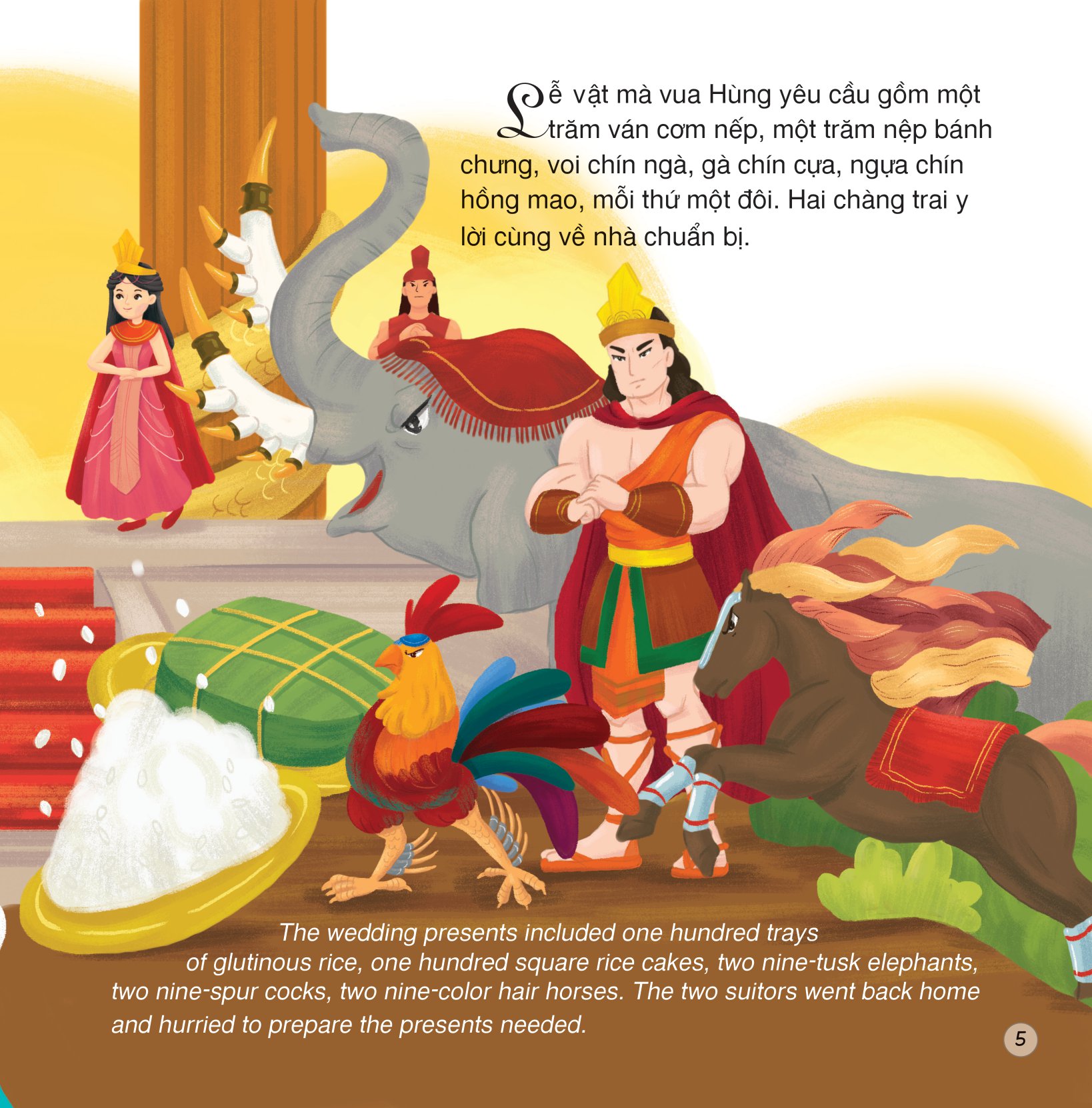 truyện cổ tích việt nam - sơn tinh thủy tinh (song ngữ việt - anh) - Ảnh 6