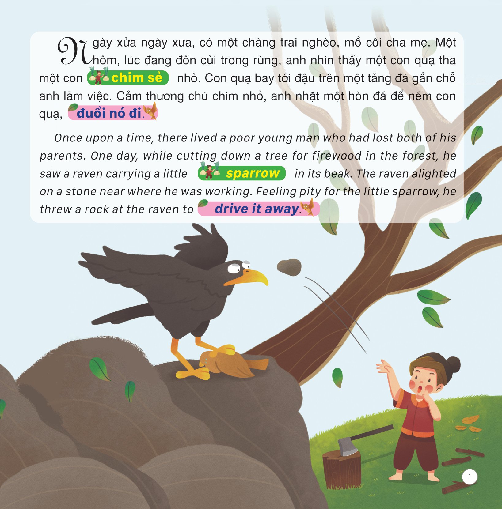 truyện cổ tích việt nam (song ngữ việt-anh) - ai mua hành tôi - Ảnh 2