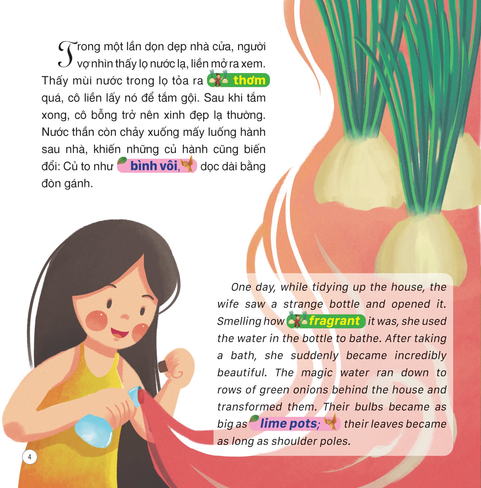 truyện cổ tích việt nam (song ngữ việt-anh) - ai mua hành tôi - Ảnh 5