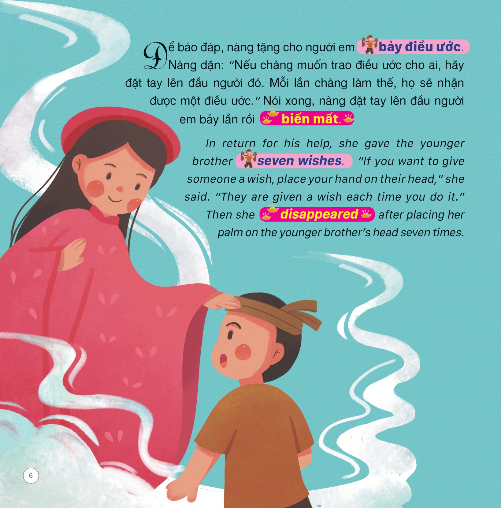 truyện cổ tích việt nam (song ngữ việt-anh) - bảy điều ước - Ảnh 7