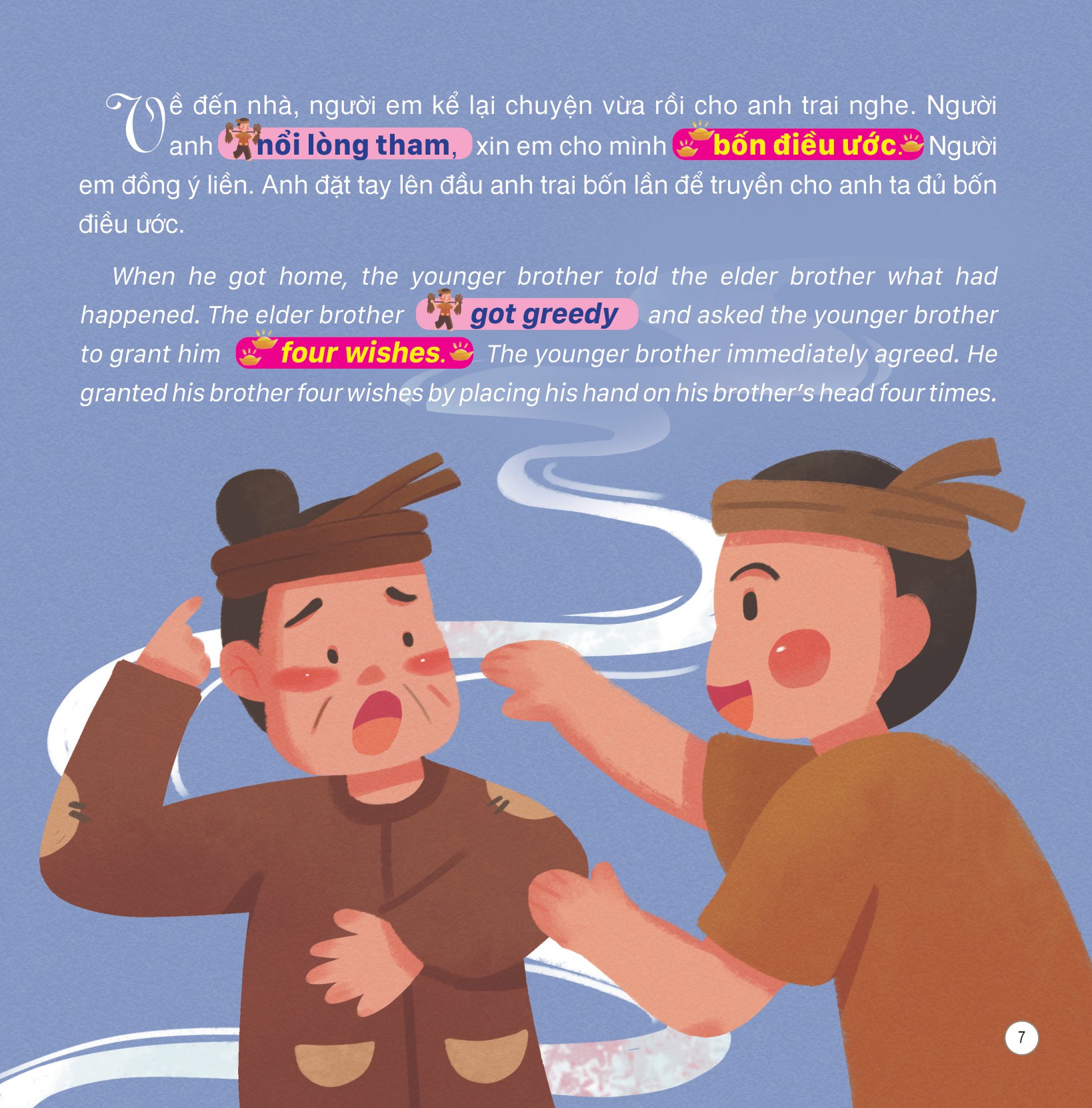 truyện cổ tích việt nam (song ngữ việt-anh) - bảy điều ước - Ảnh 8