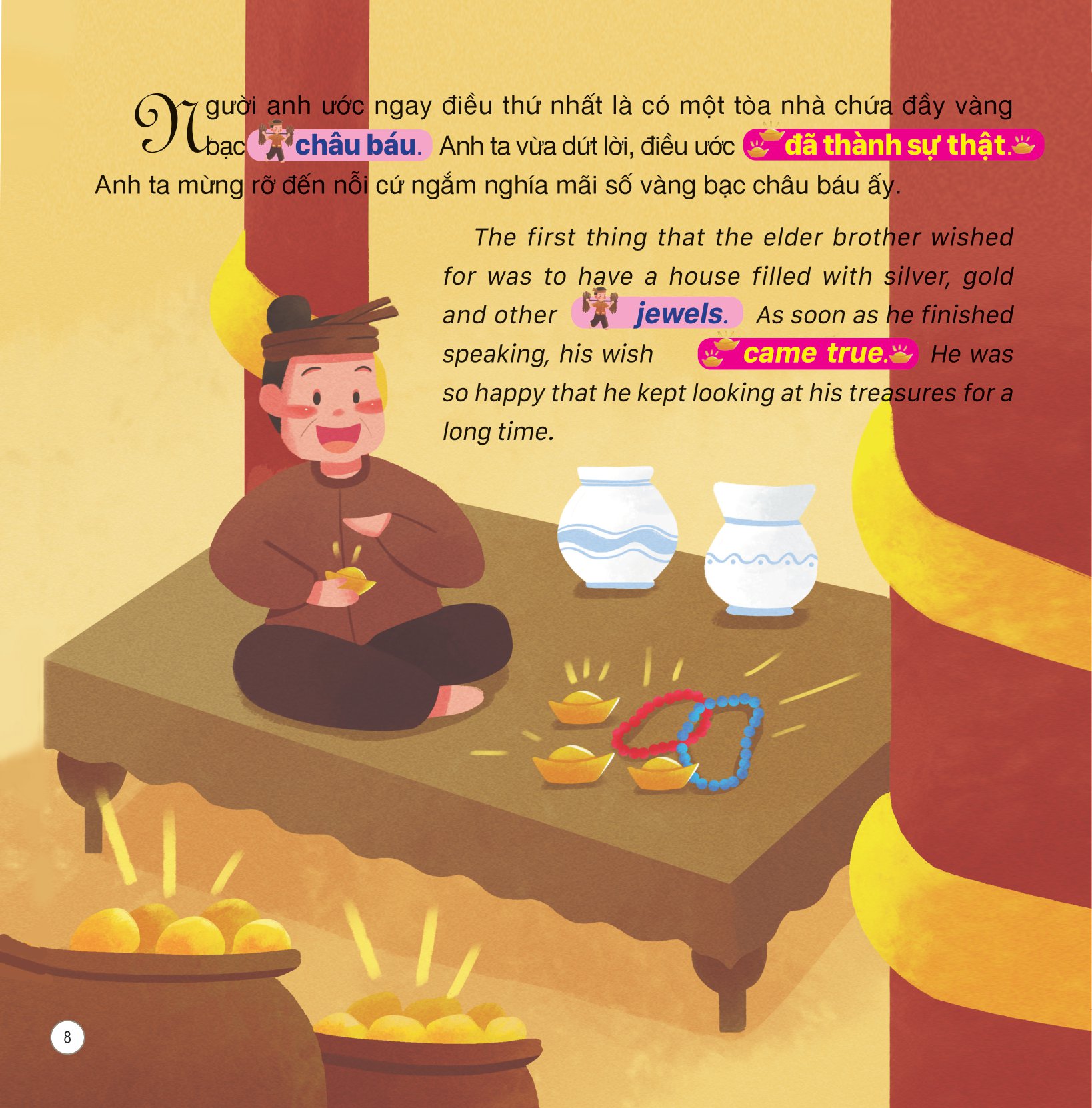 truyện cổ tích việt nam (song ngữ việt-anh) - bảy điều ước - Ảnh 9