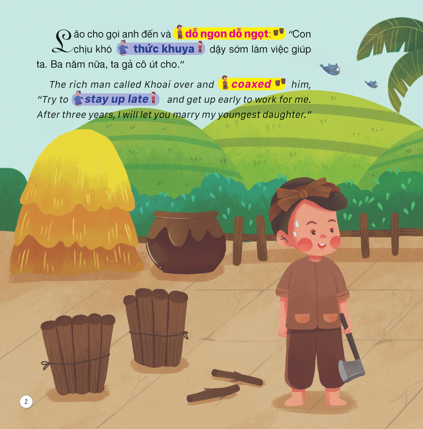 truyện cổ tích việt nam (song ngữ việt-anh) - cây tre trăm đốt - Ảnh 3