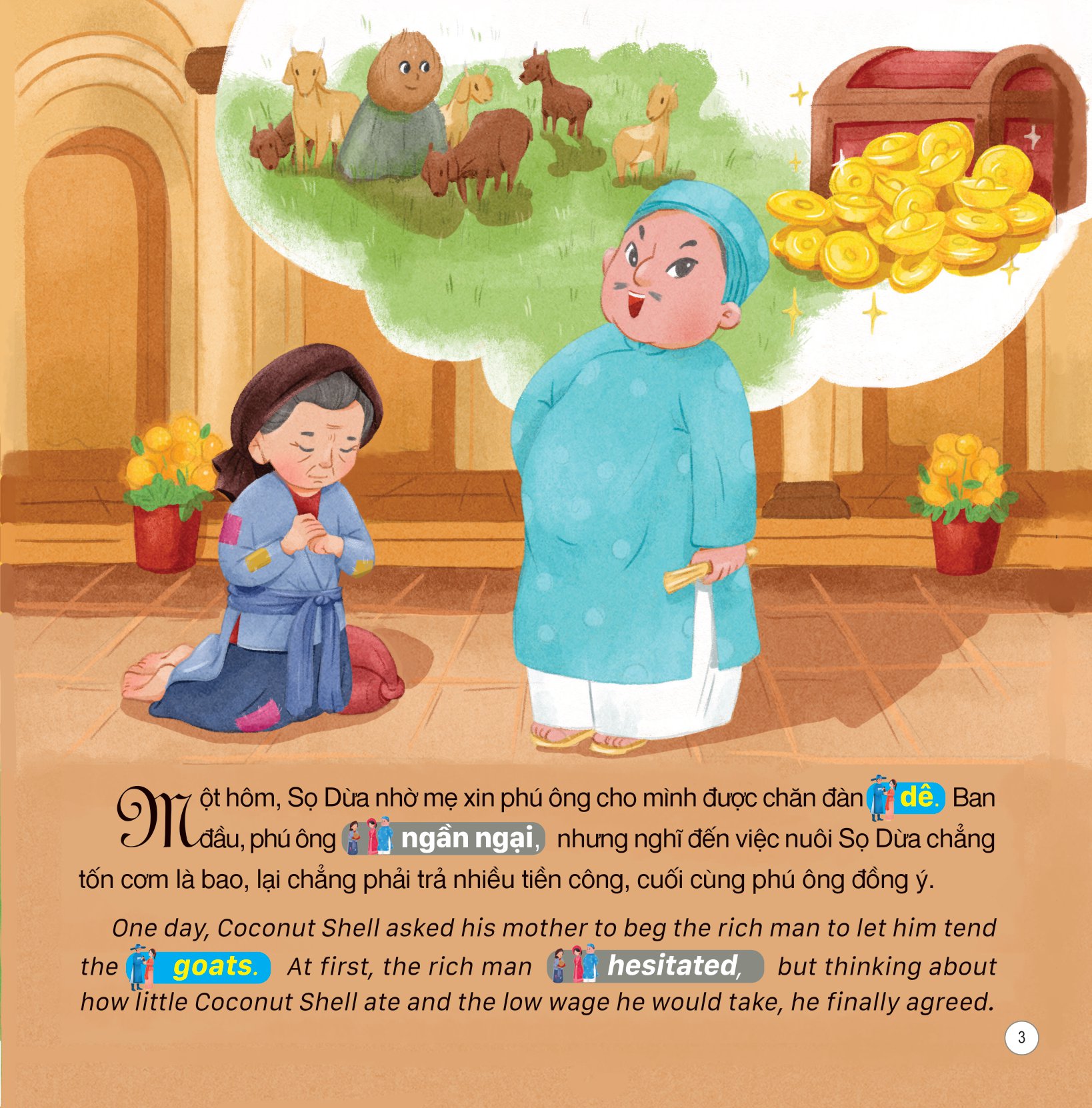 truyện cổ tích việt nam (song ngữ việt-anh) - sọ dừa - Ảnh 4