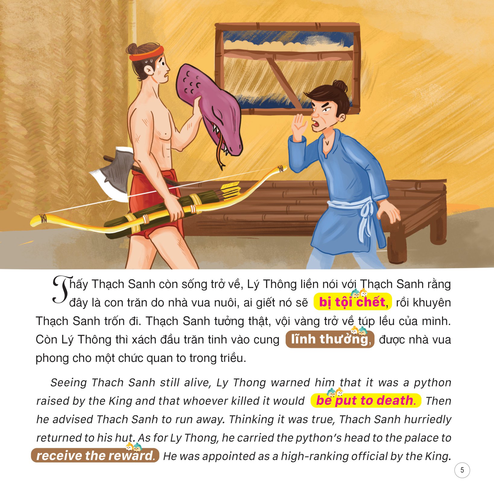 truyện cổ tích việt nam (song ngữ việt-anh) - thạch sanh - Ảnh 6