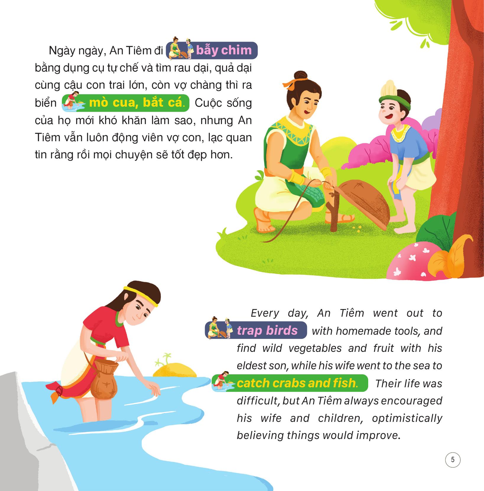 truyện cổ tích việt nam - sự tích quả dưa hấu - song ngữ việt-anh - Ảnh 6