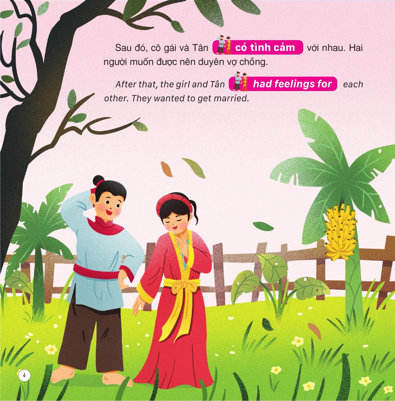 truyện cổ tích việt nam - sự tích trầu cau - song ngữ việt-anh - Ảnh 5