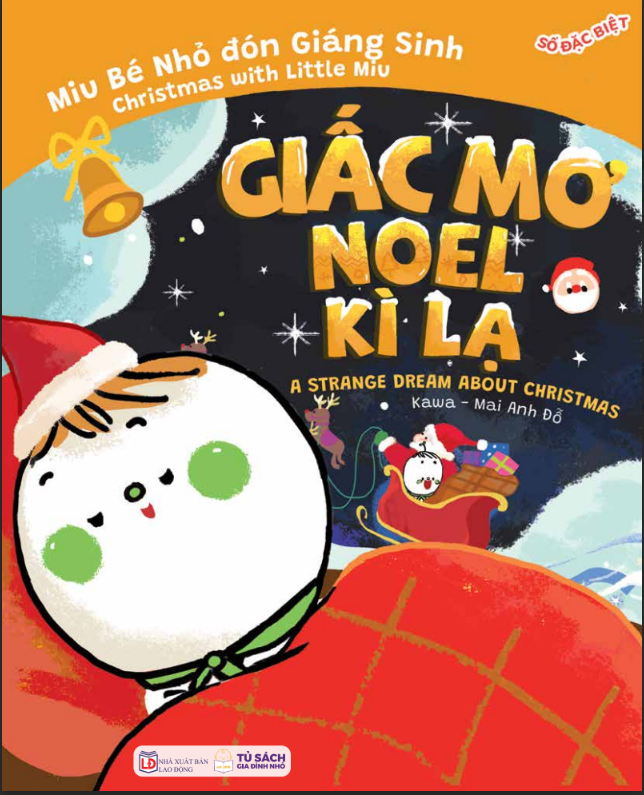 truyện ehon song ngữ việt-anh - miu bé nhỏ đón giáng sinh - giấc mơ noel kỳ lạ - Ảnh 2