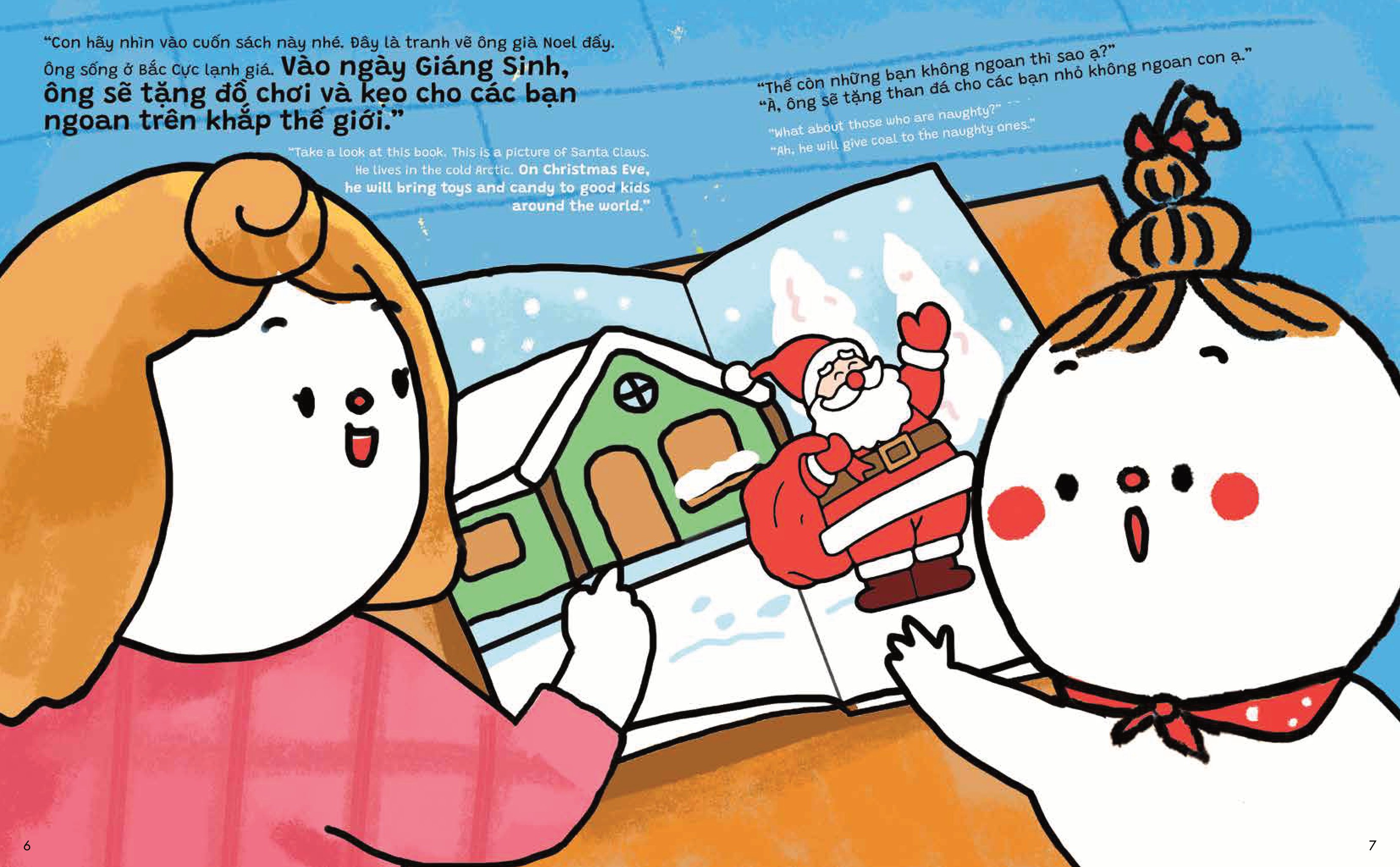 truyện ehon song ngữ việt-anh - miu bé nhỏ đón giáng sinh - thư gửi ông già noel - Ảnh 6