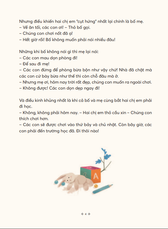 truyện hay giúp trẻ thông thái - chị em thỏ thích tự do - Ảnh 4