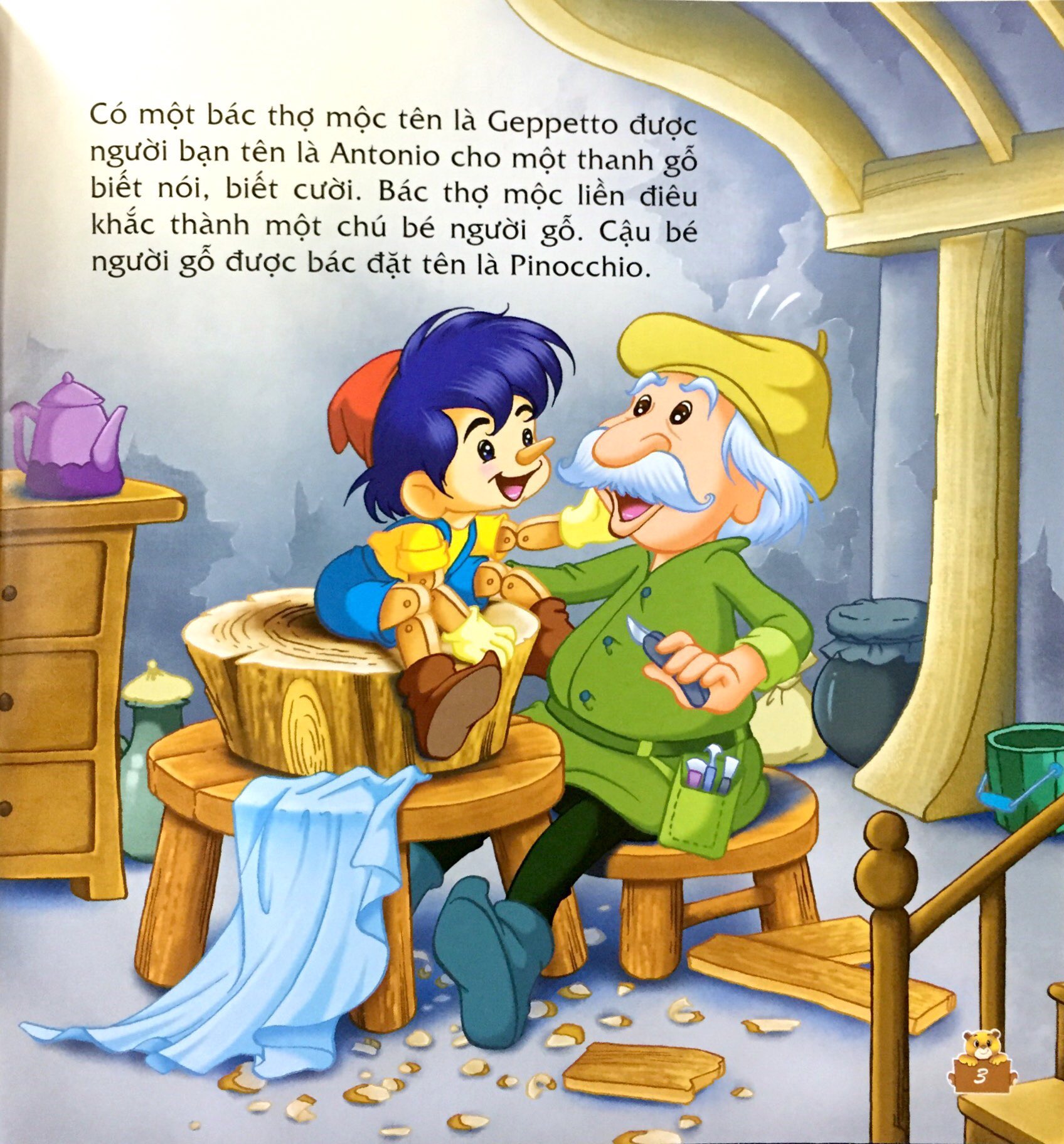truyện kể cho bé trước giờ đi ngủ - ngày xửa ngày xưa: cậu bé người gỗ pinocchio - Ảnh 4
