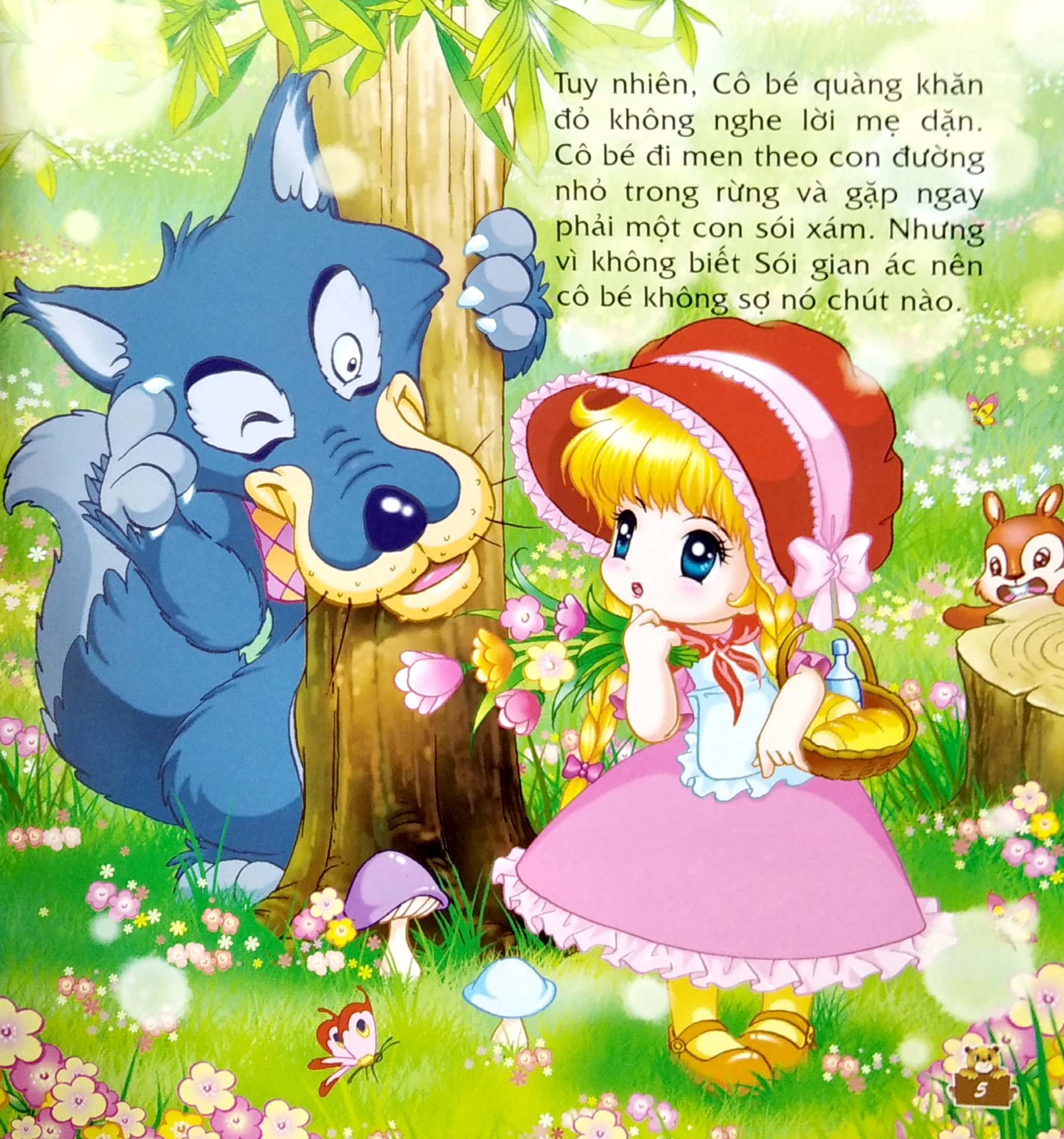 truyện kể cho bé trước giờ đi ngủ - ngày xửa ngày xưa: cô bé quàng khăn đỏ - Ảnh 5