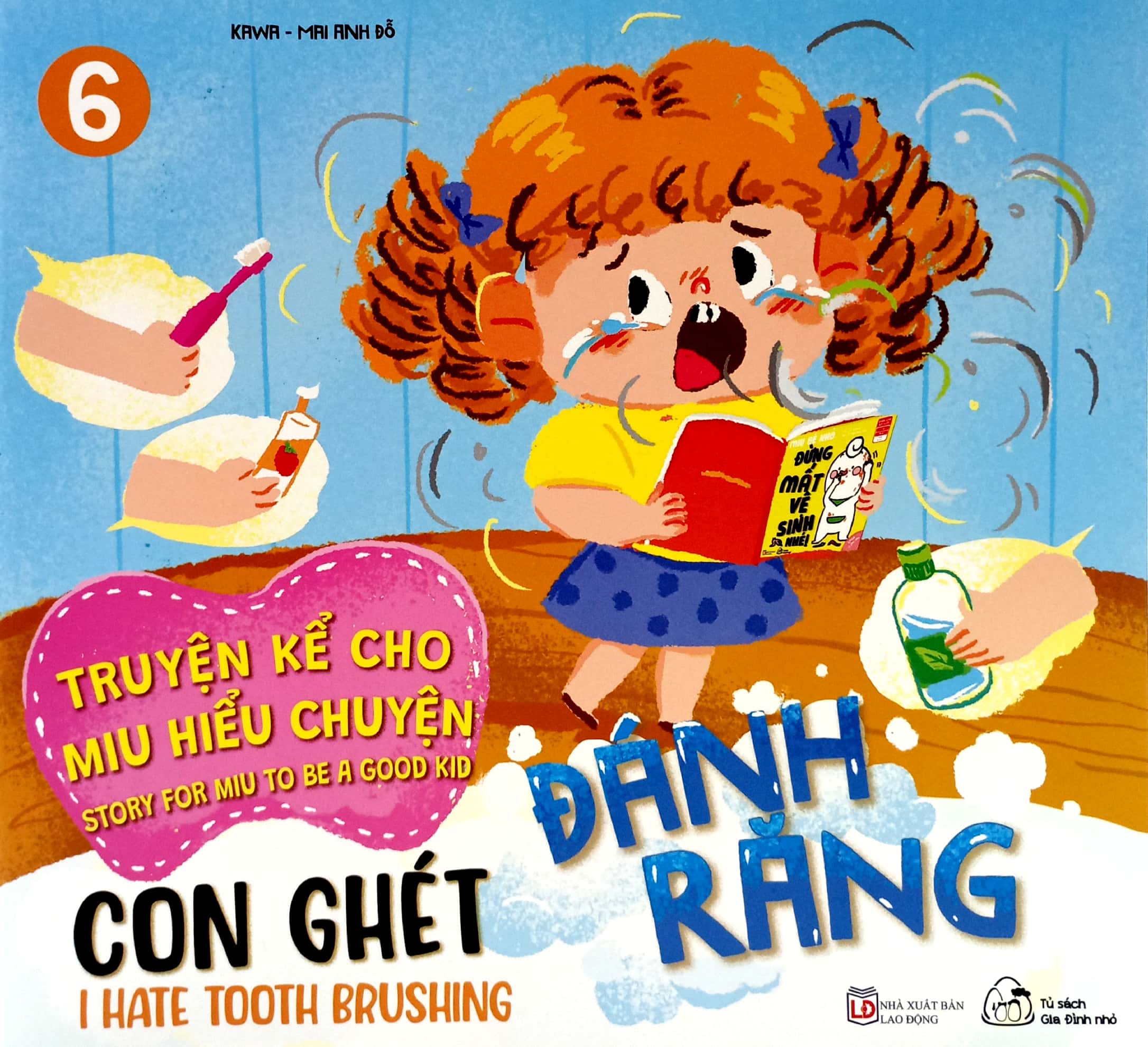 truyện kể cho miu hiểu chuyện - con ghét đánh răng (song ngữ việt-anh) - Ảnh 2