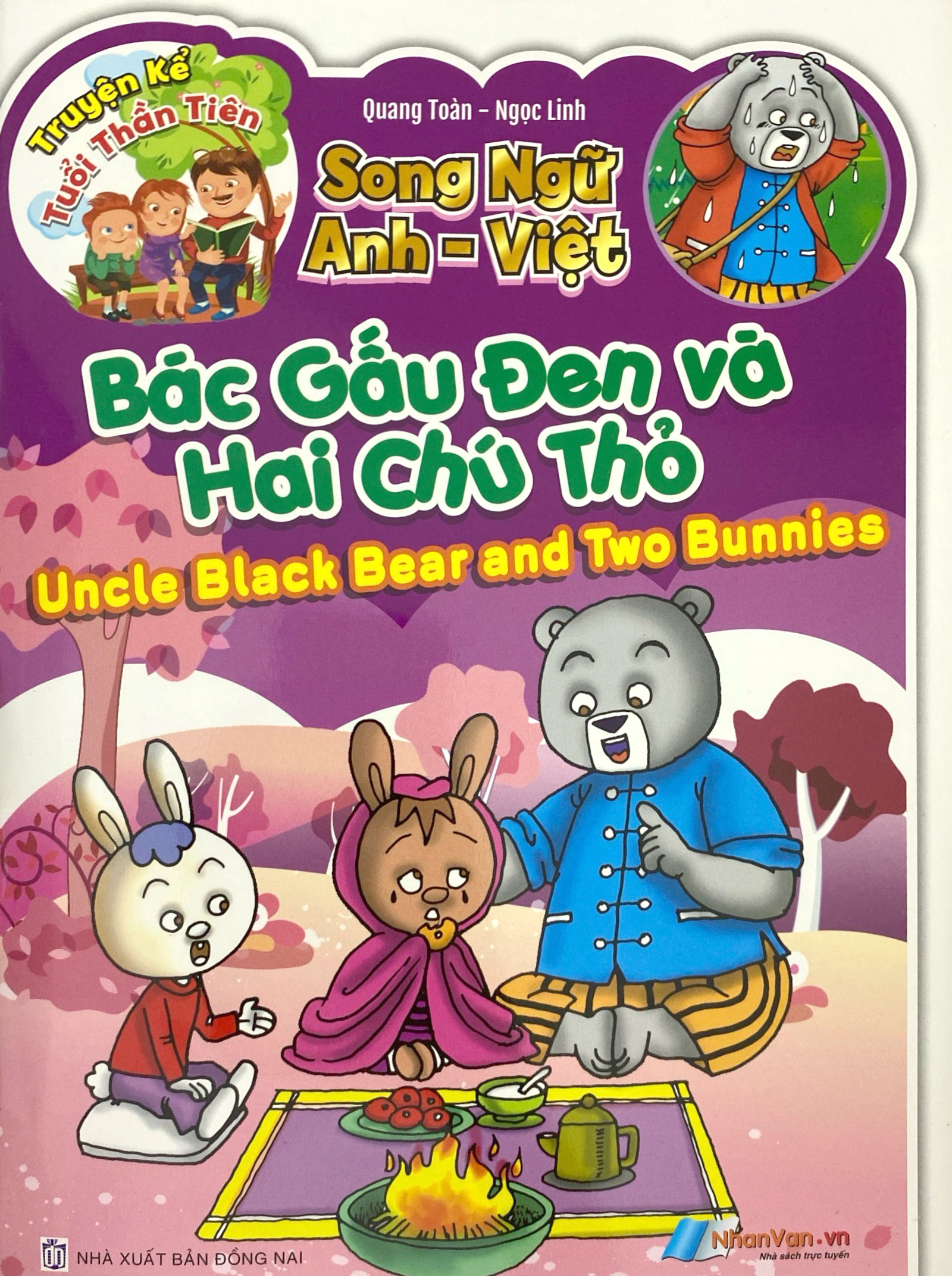 truyện kể tuổi thần tiên - song ngữ anh việt - bác gấu đen và hai chú thỏ - Ảnh 2