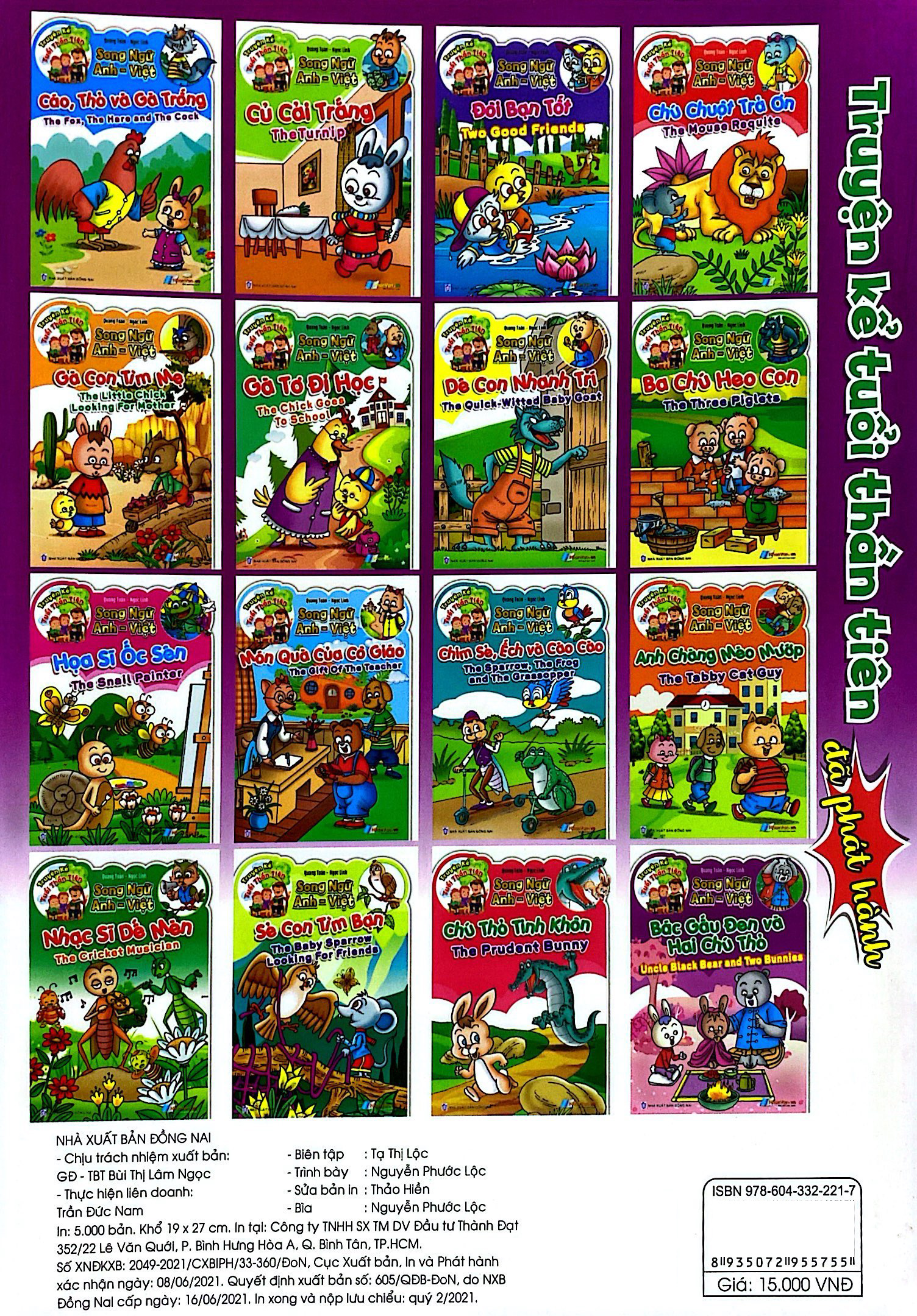 truyện kể tuổi thần tiên - song ngữ anh việt - bác gấu đen và hai chú thỏ - Ảnh 6