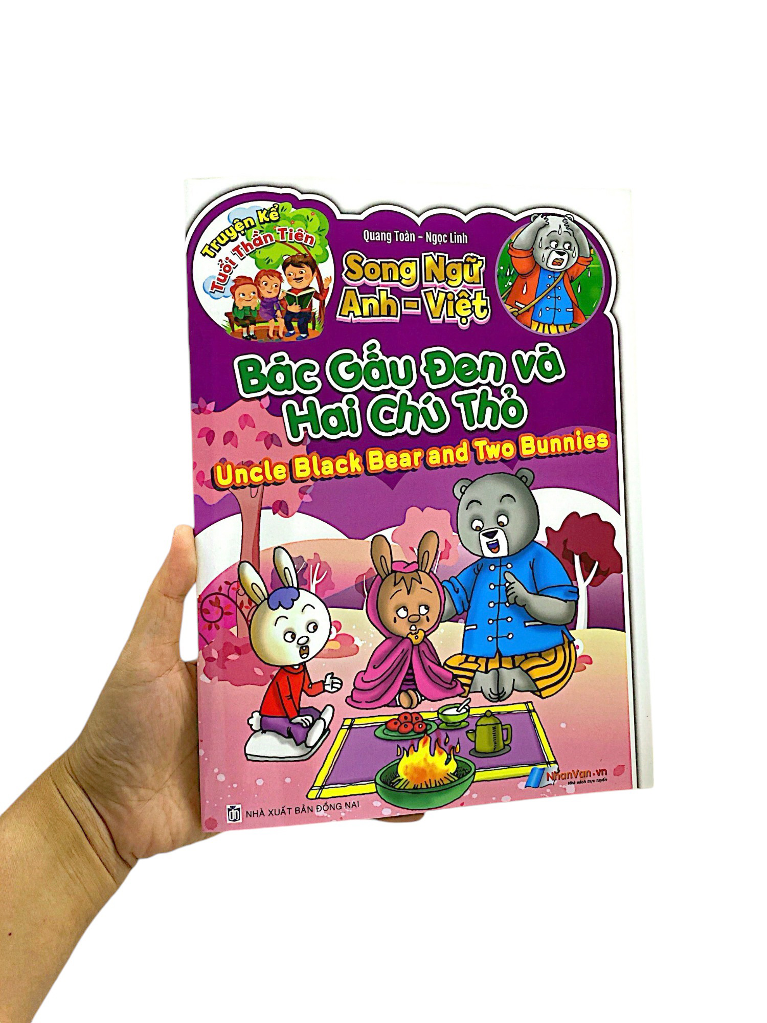 truyện kể tuổi thần tiên - song ngữ anh việt - bác gấu đen và hai chú thỏ - Ảnh 7
