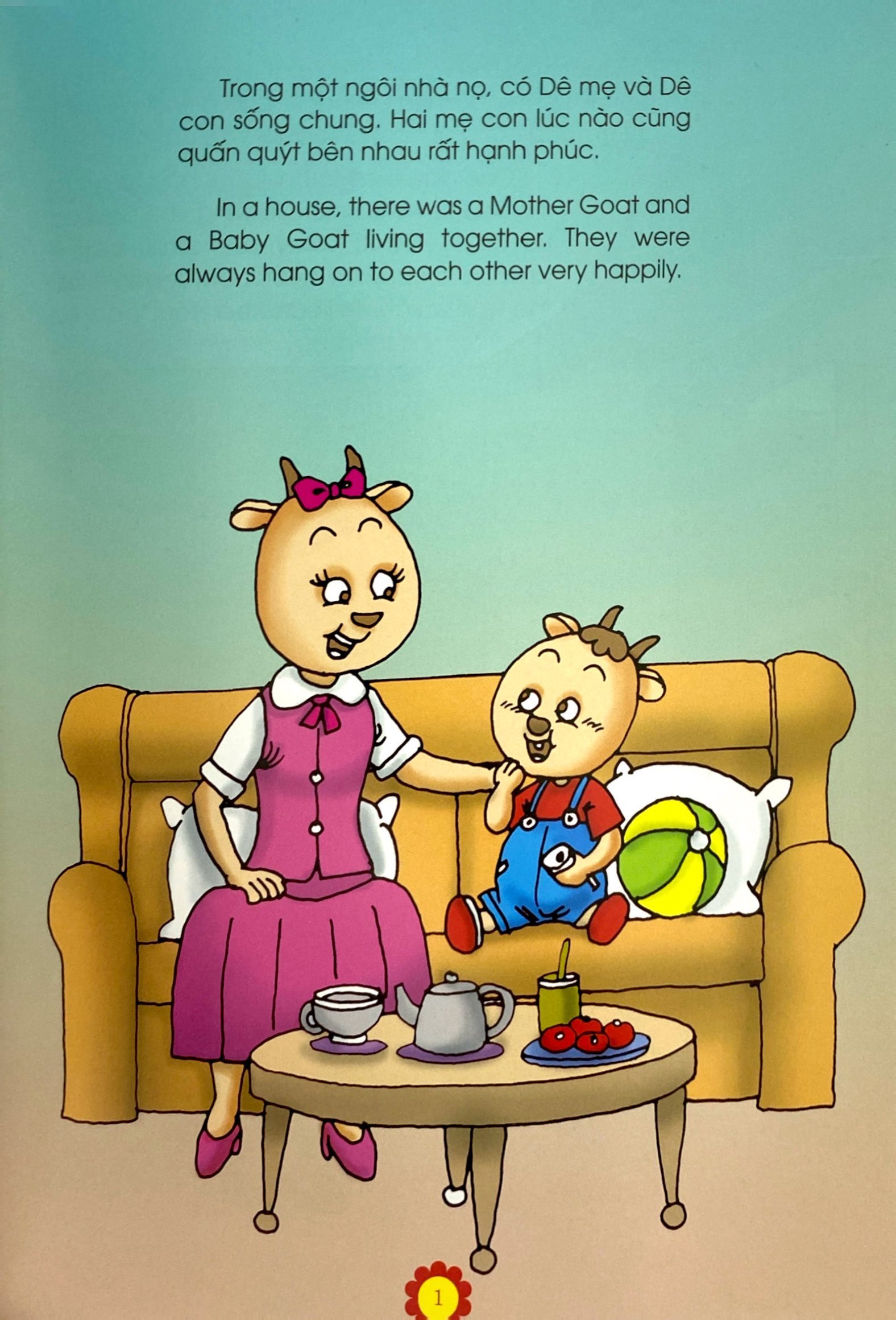 truyện kể tuổi thần tiên - song ngữ anh việt - dê con nhanh trí - Ảnh 3