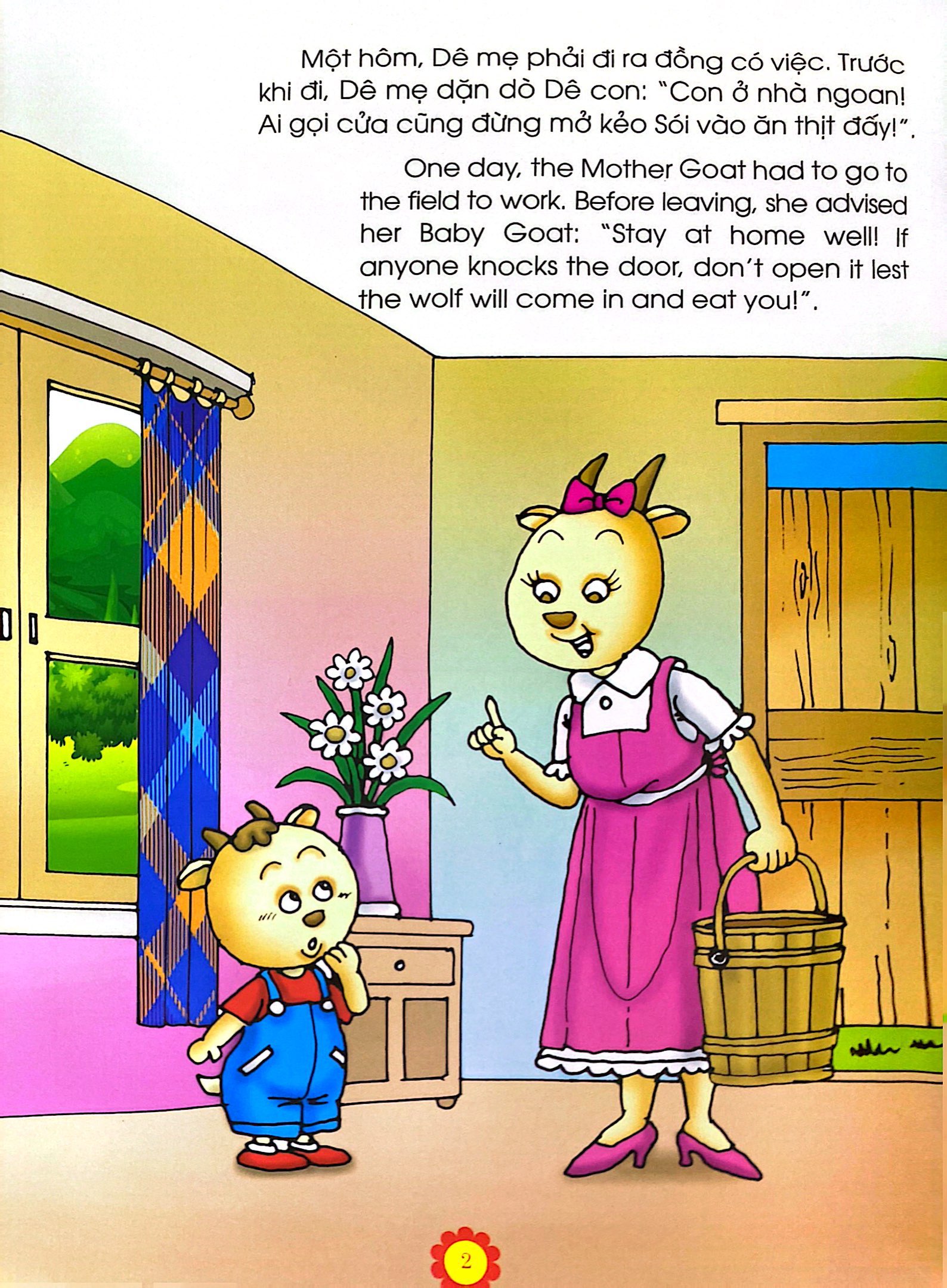 truyện kể tuổi thần tiên - song ngữ anh việt - dê con nhanh trí - Ảnh 4