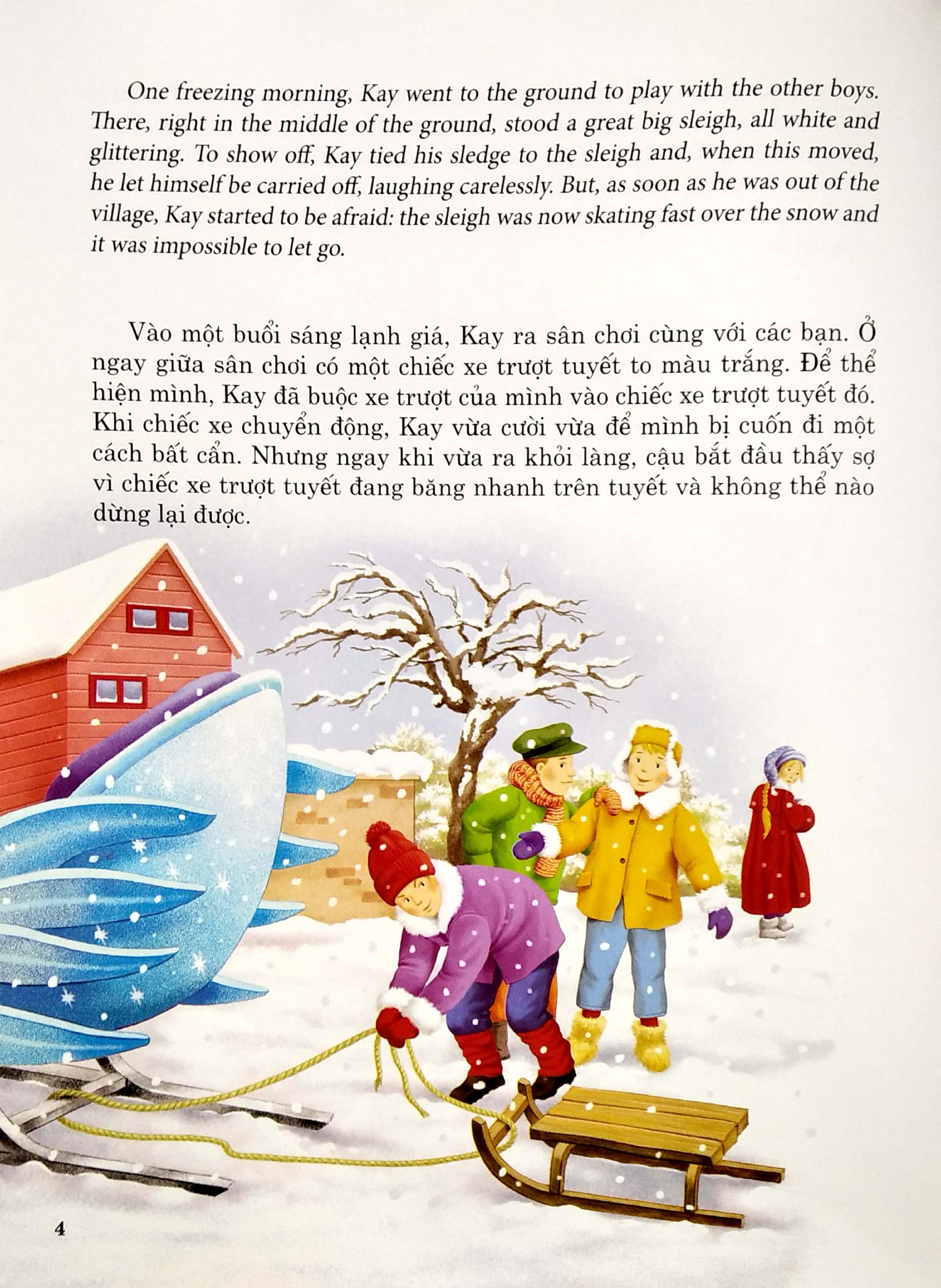 truyện song ngữ anh - việt: bà chúa tuyết - Ảnh 5