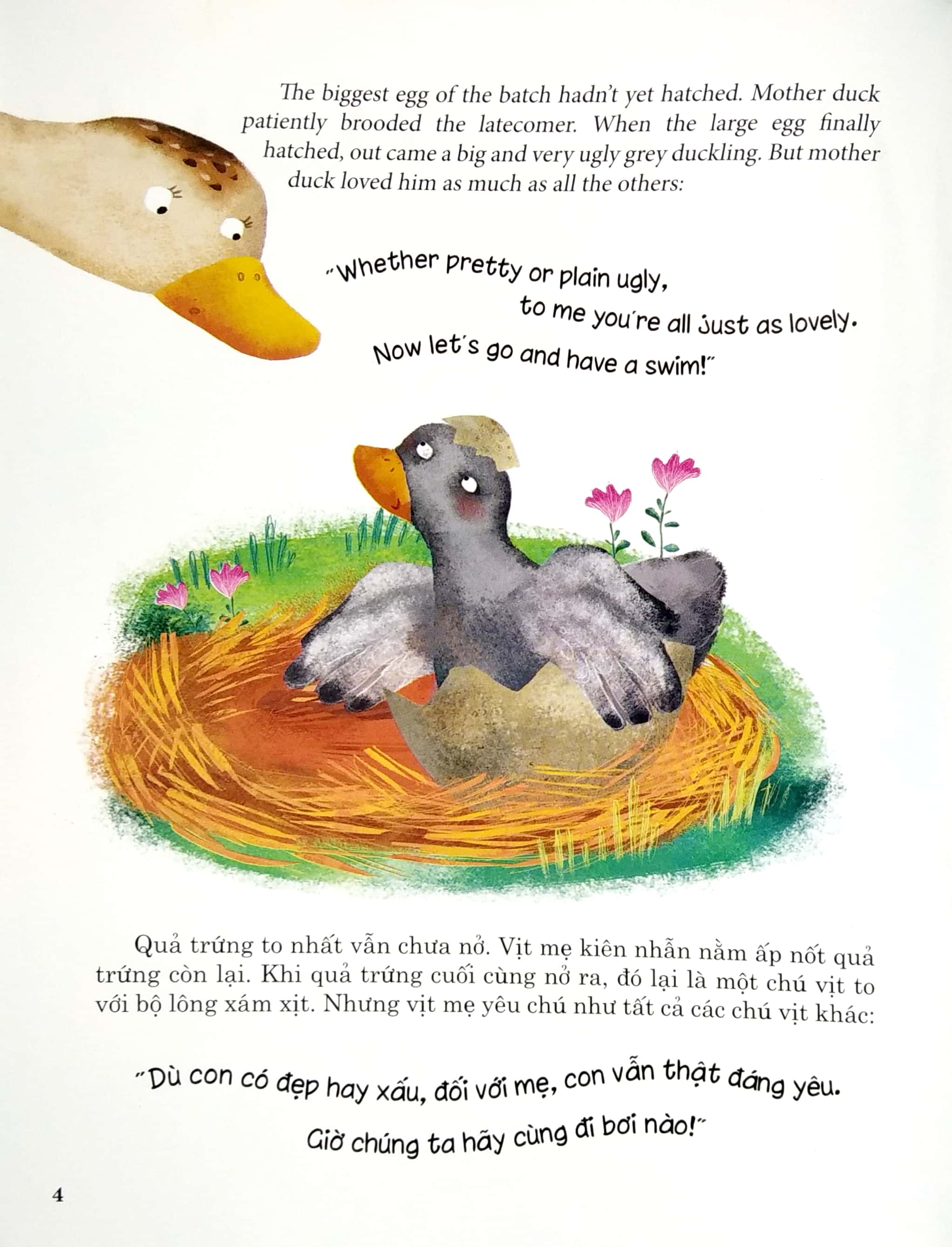 truyện song ngữ anh - việt: chú vịt con xấu xí - Ảnh 5