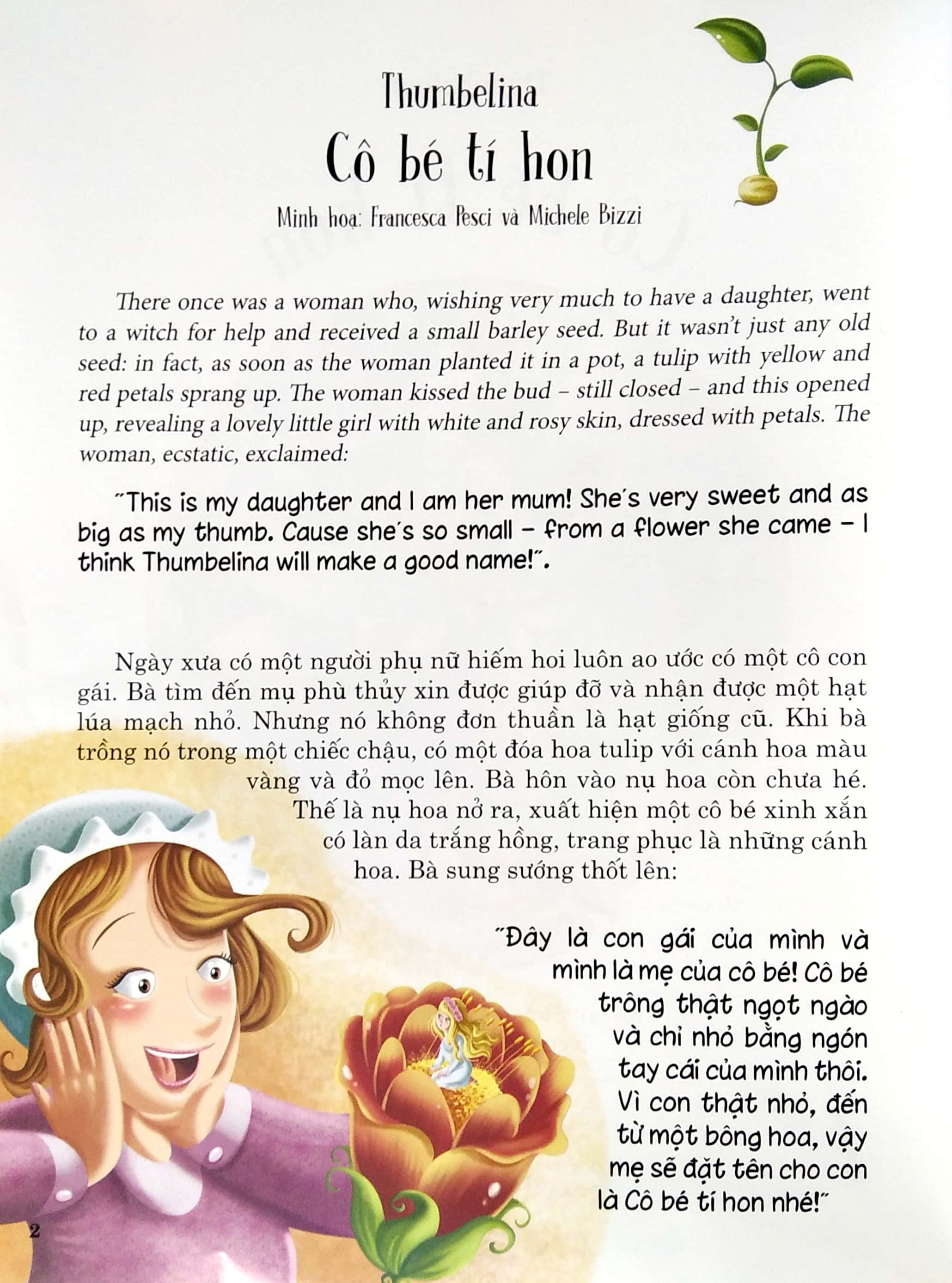truyện song ngữ anh - việt: cô bé tí hon - Ảnh 3