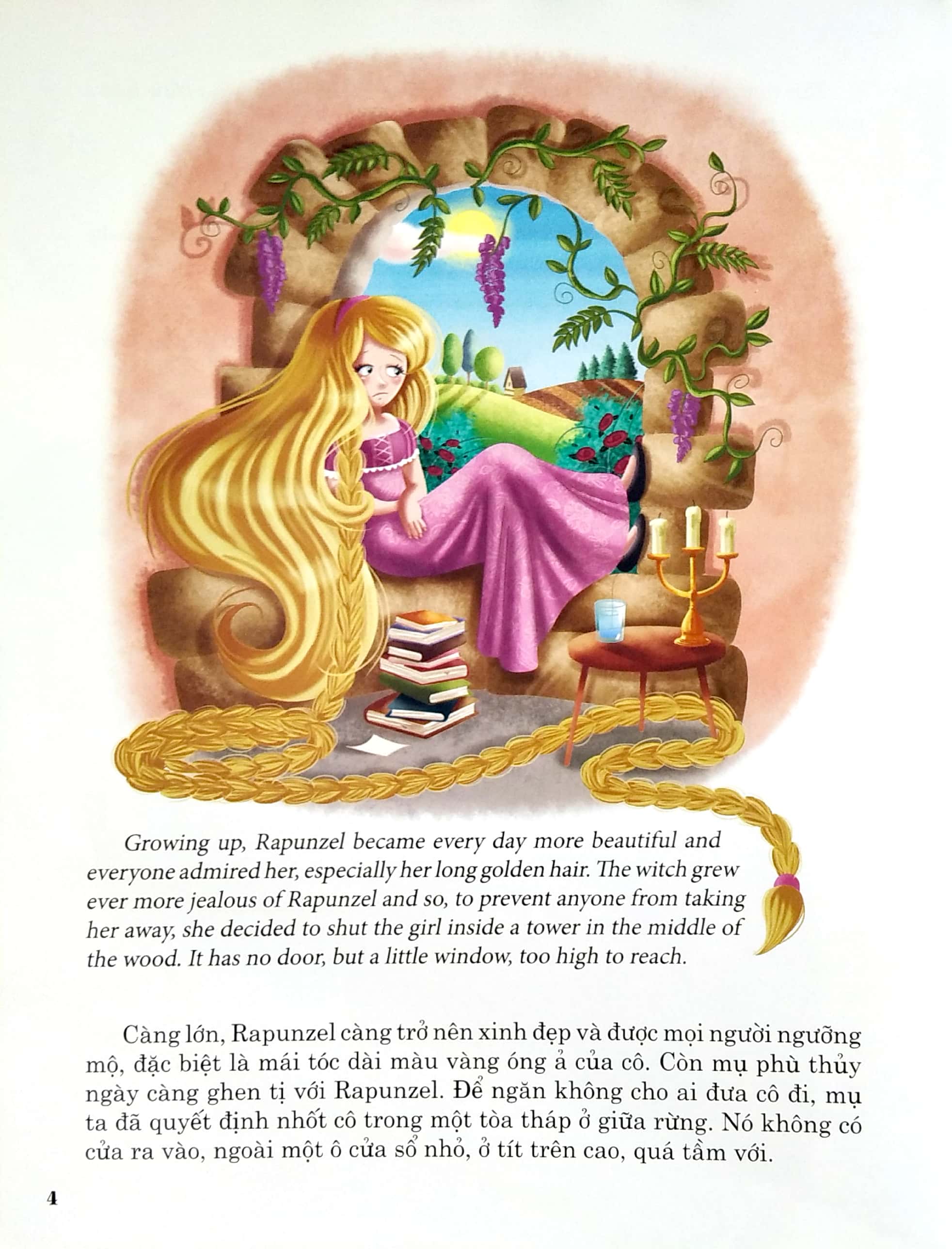 truyện song ngữ anh - việt: công chúa tóc mây - Ảnh 5