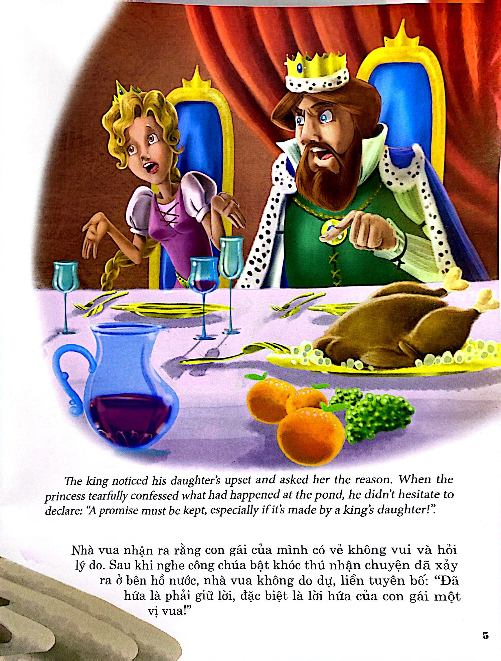 truyện song ngữ anh - việt: hoàng tử ếch - Ảnh 6