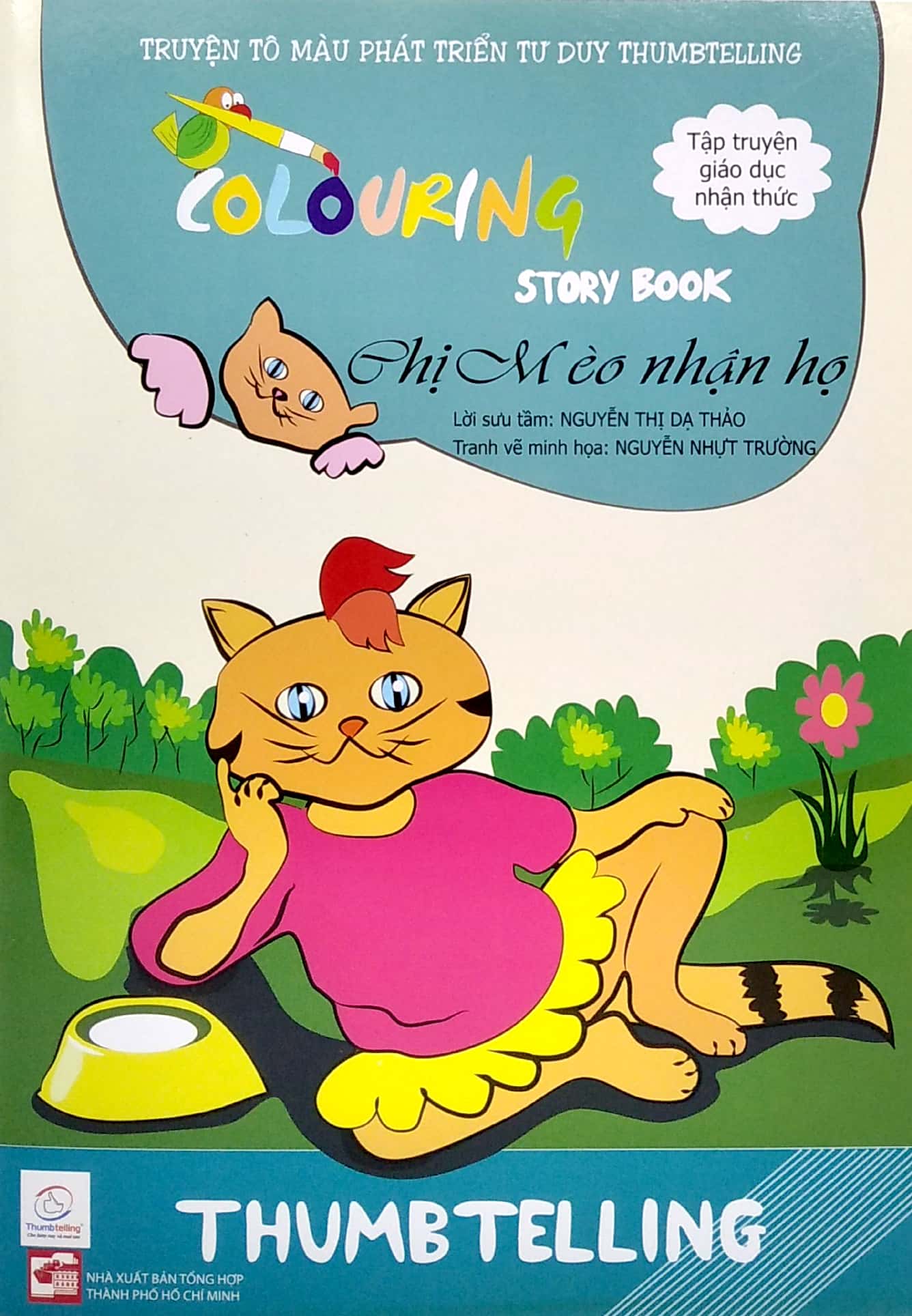 truyện tô màu phát triển tư duy thumbtelling - chị mèo nhận họ - Ảnh 2