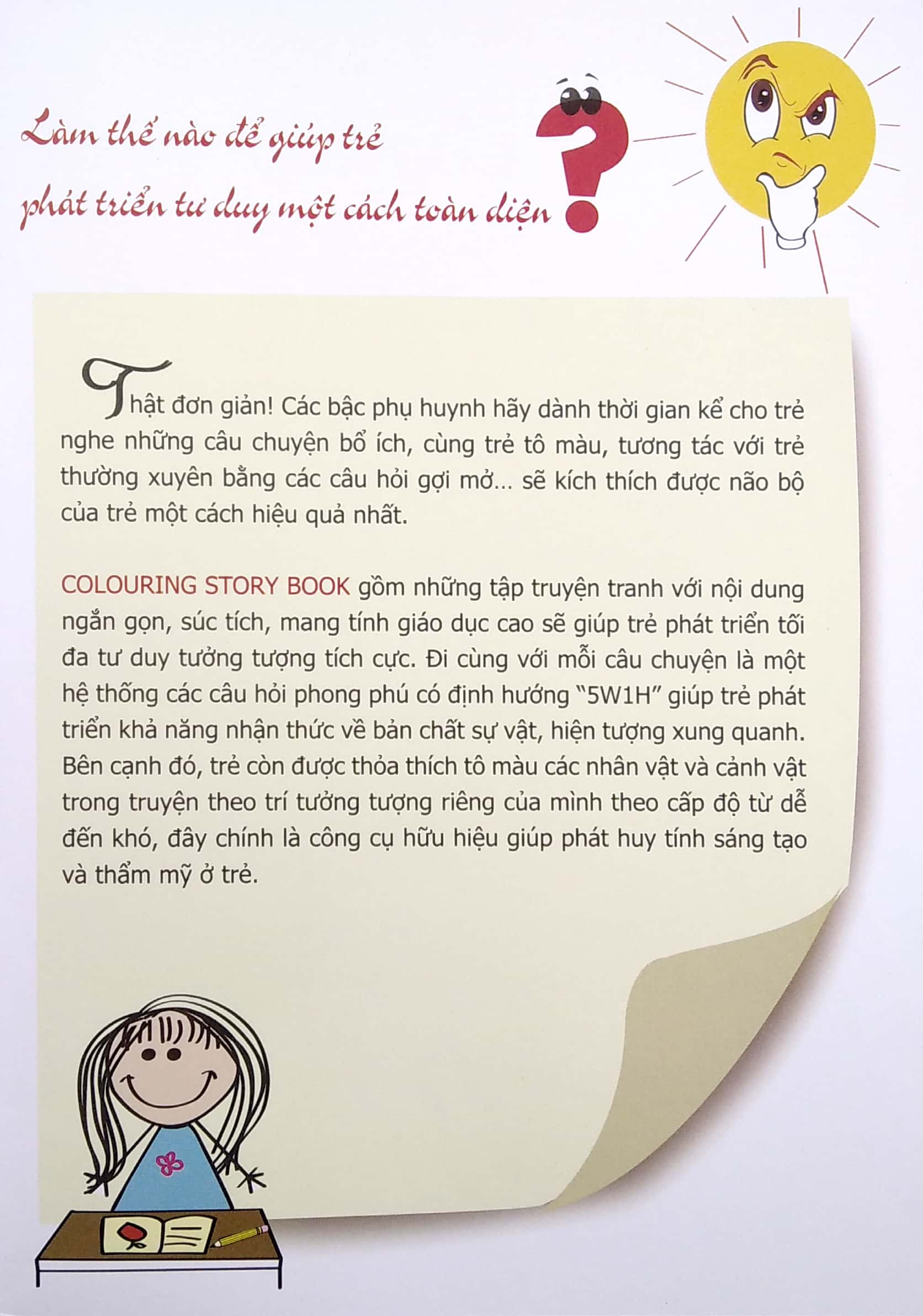 truyện tô màu phát triển tư duy thumbtelling - chú sâu lười vận động - Ảnh 3