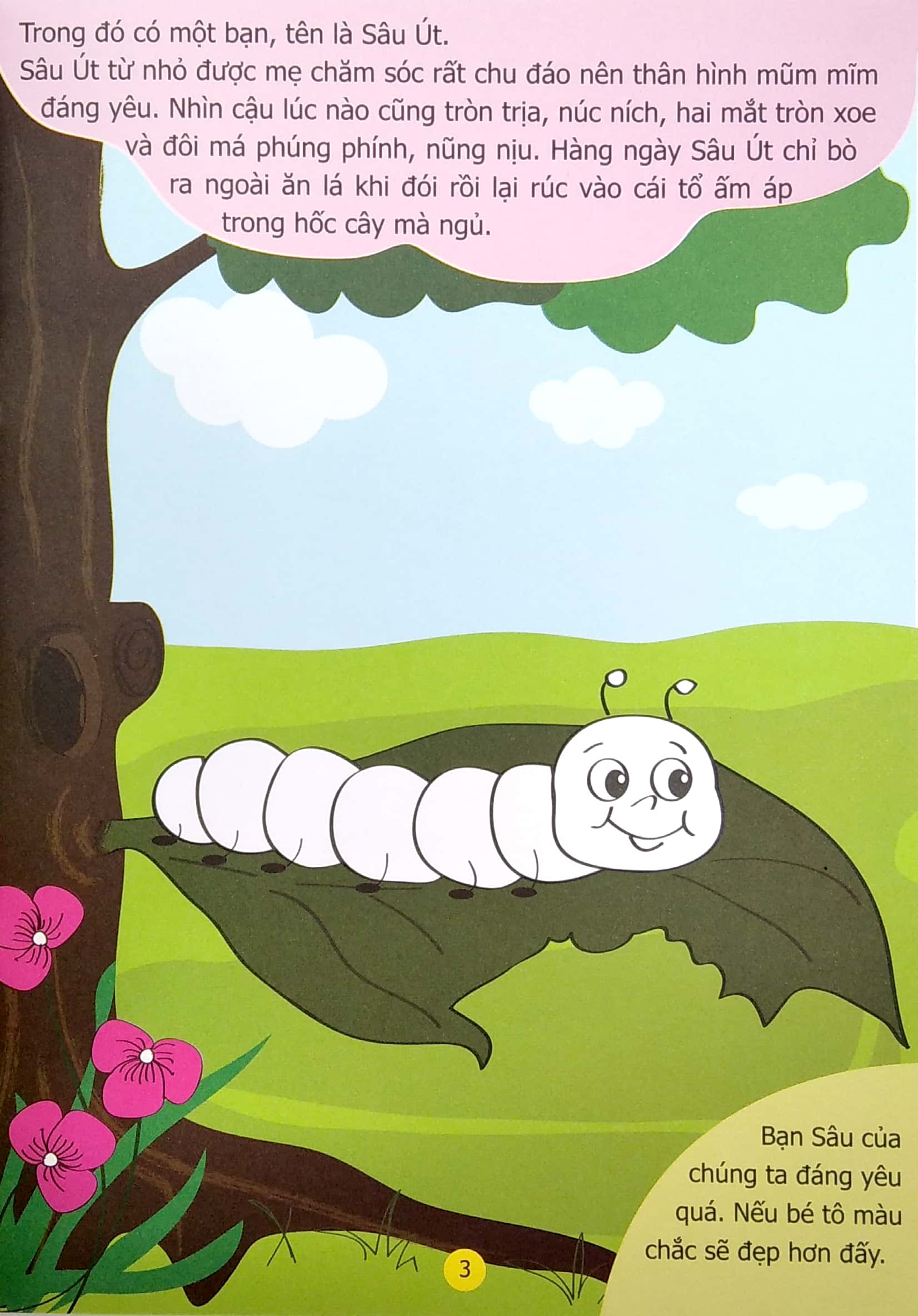 truyện tô màu phát triển tư duy thumbtelling - chú sâu lười vận động - Ảnh 6