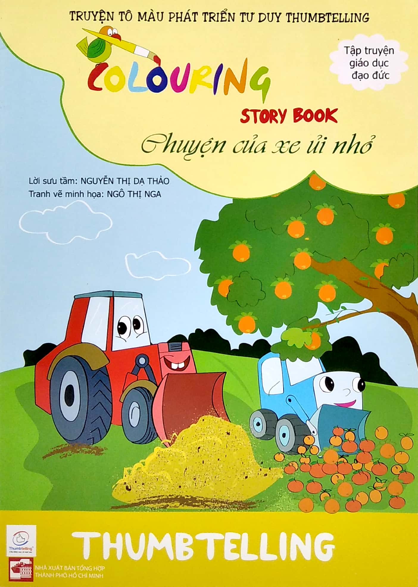 truyện tô màu phát triển tư duy thumbtelling - chuyện của xe ủi nhỏ - Ảnh 2