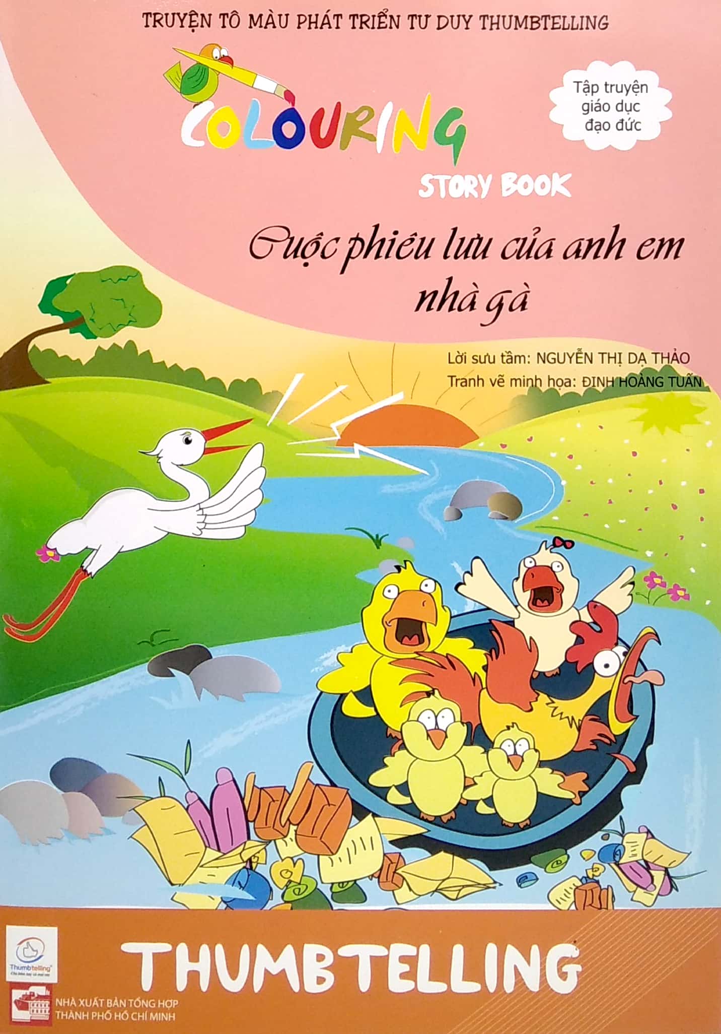 truyện tô màu phát triển tư duy thumbtelling - cuộc phiêu lưu của anh em nhà gà - Ảnh 2