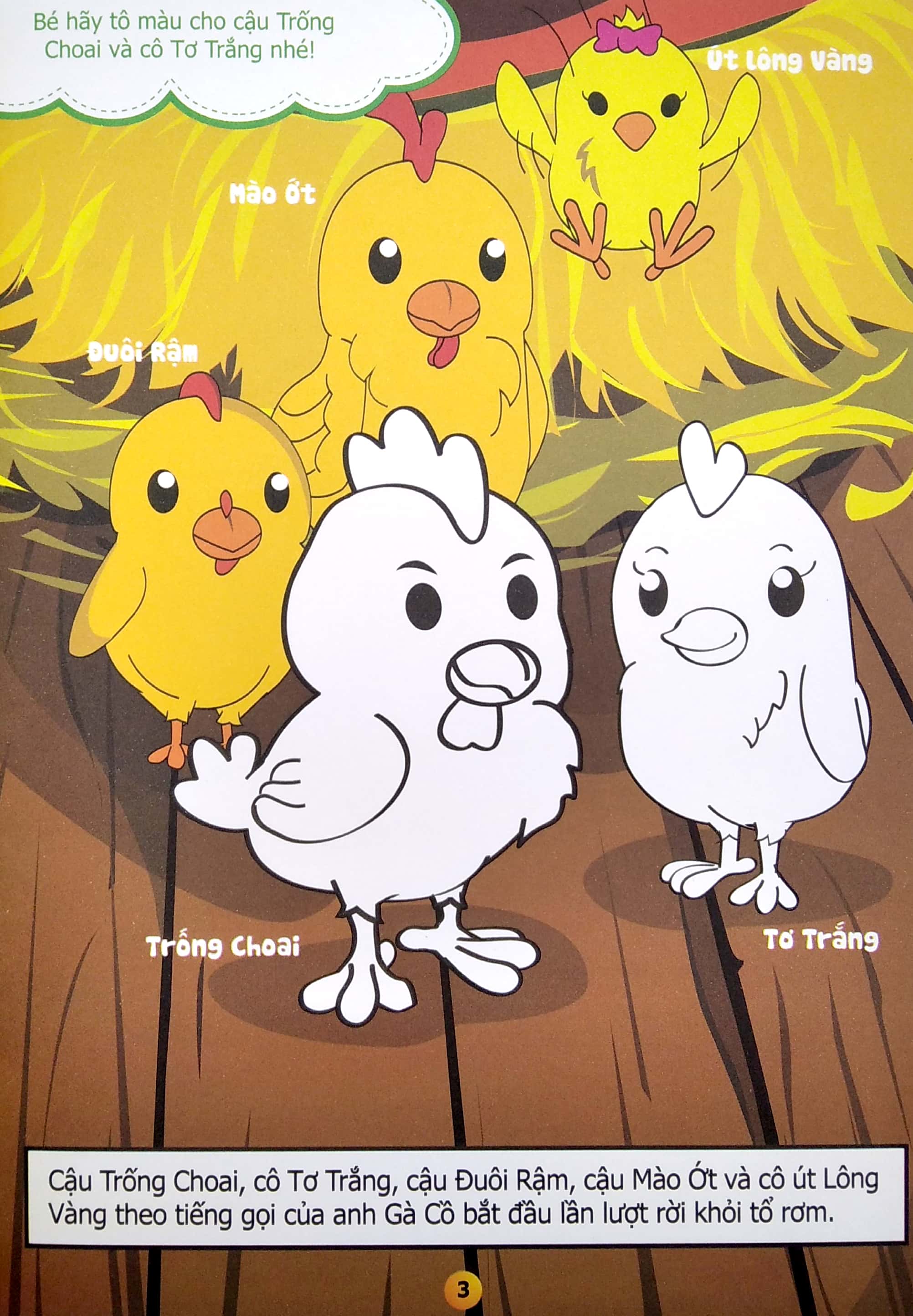 truyện tô màu phát triển tư duy thumbtelling - cuộc phiêu lưu của anh em nhà gà - Ảnh 5
