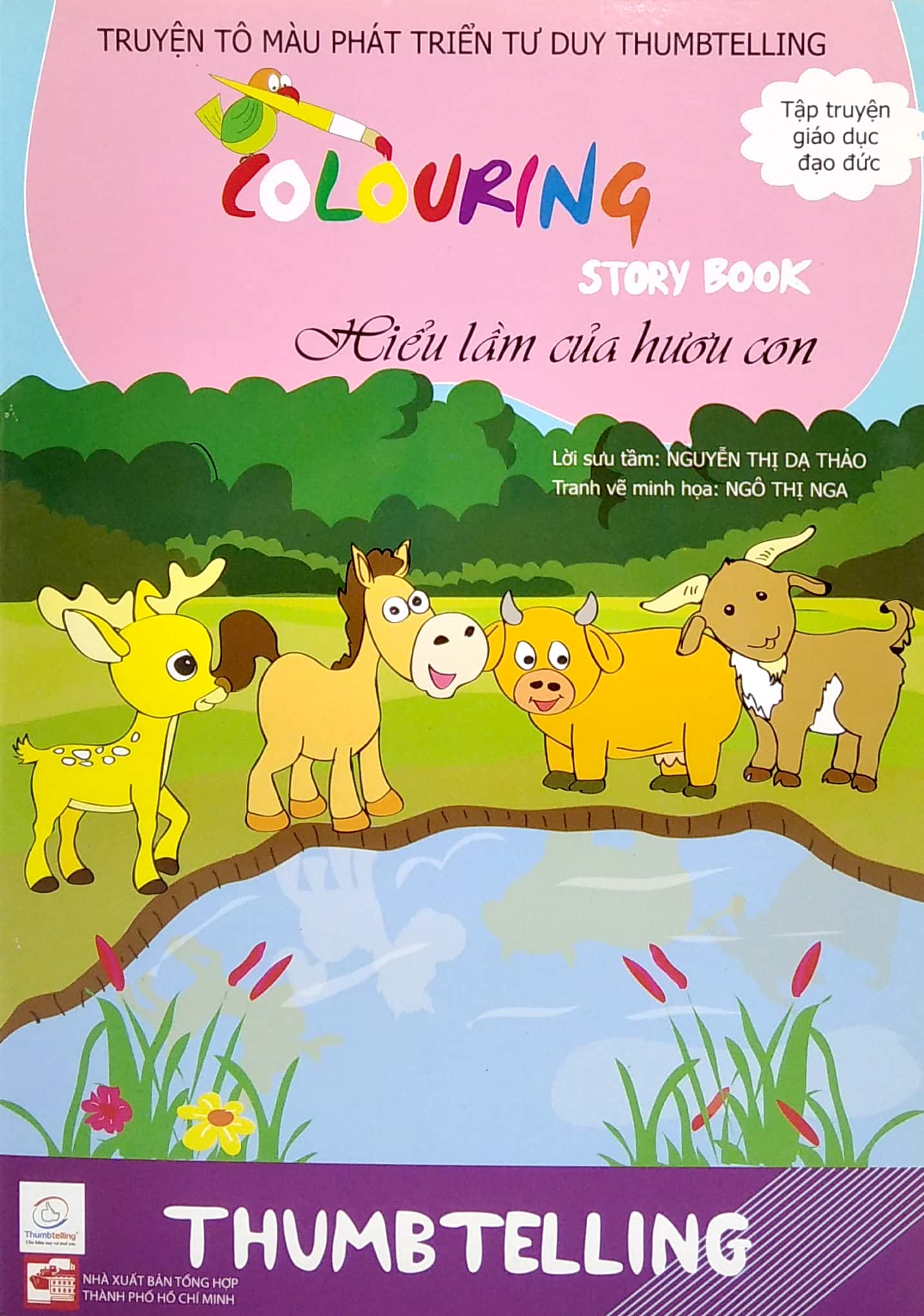 truyện tô màu phát triển tư duy thumbtelling - hiểu lầm của hươu con - Ảnh 2