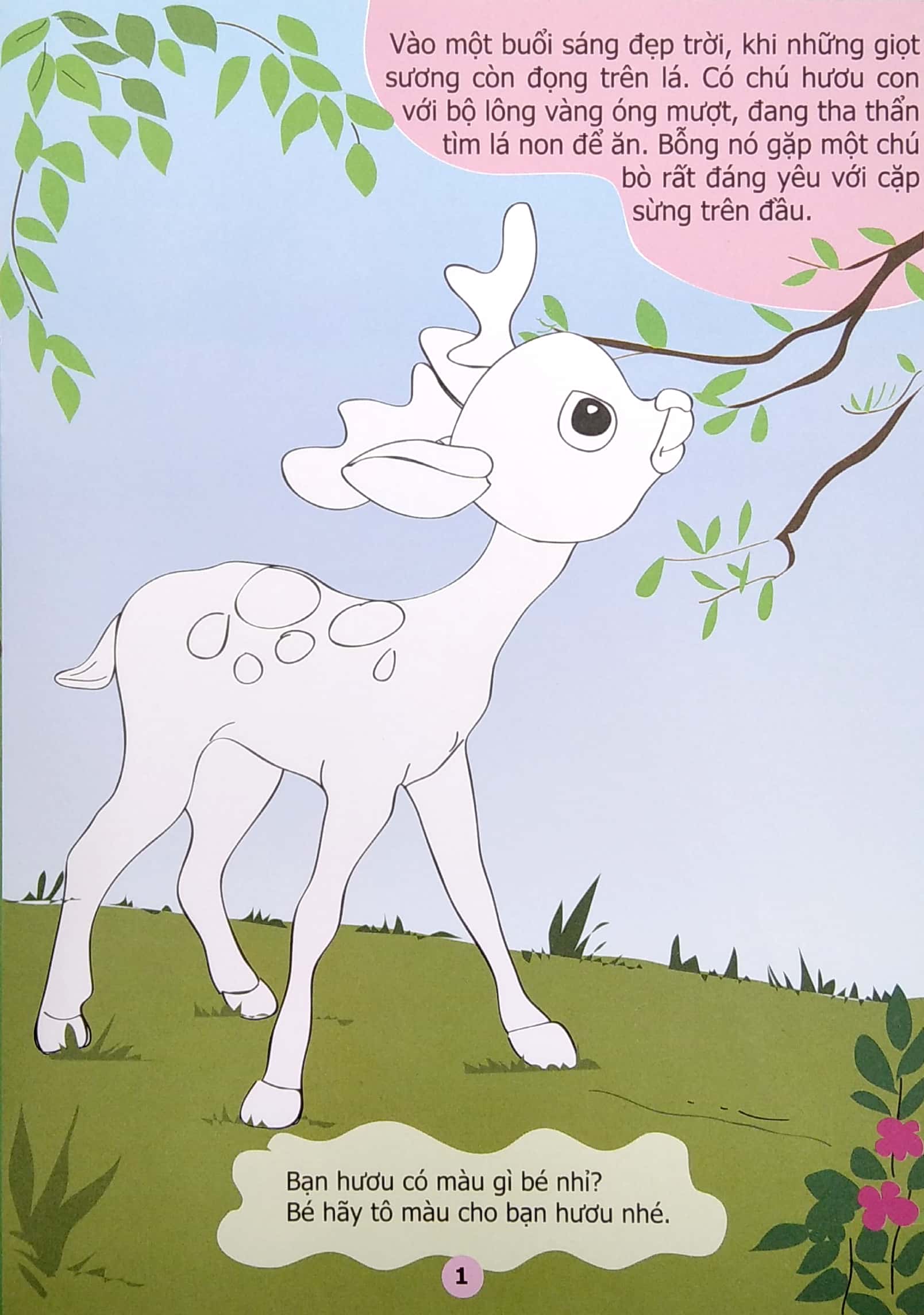 truyện tô màu phát triển tư duy thumbtelling - hiểu lầm của hươu con - Ảnh 4