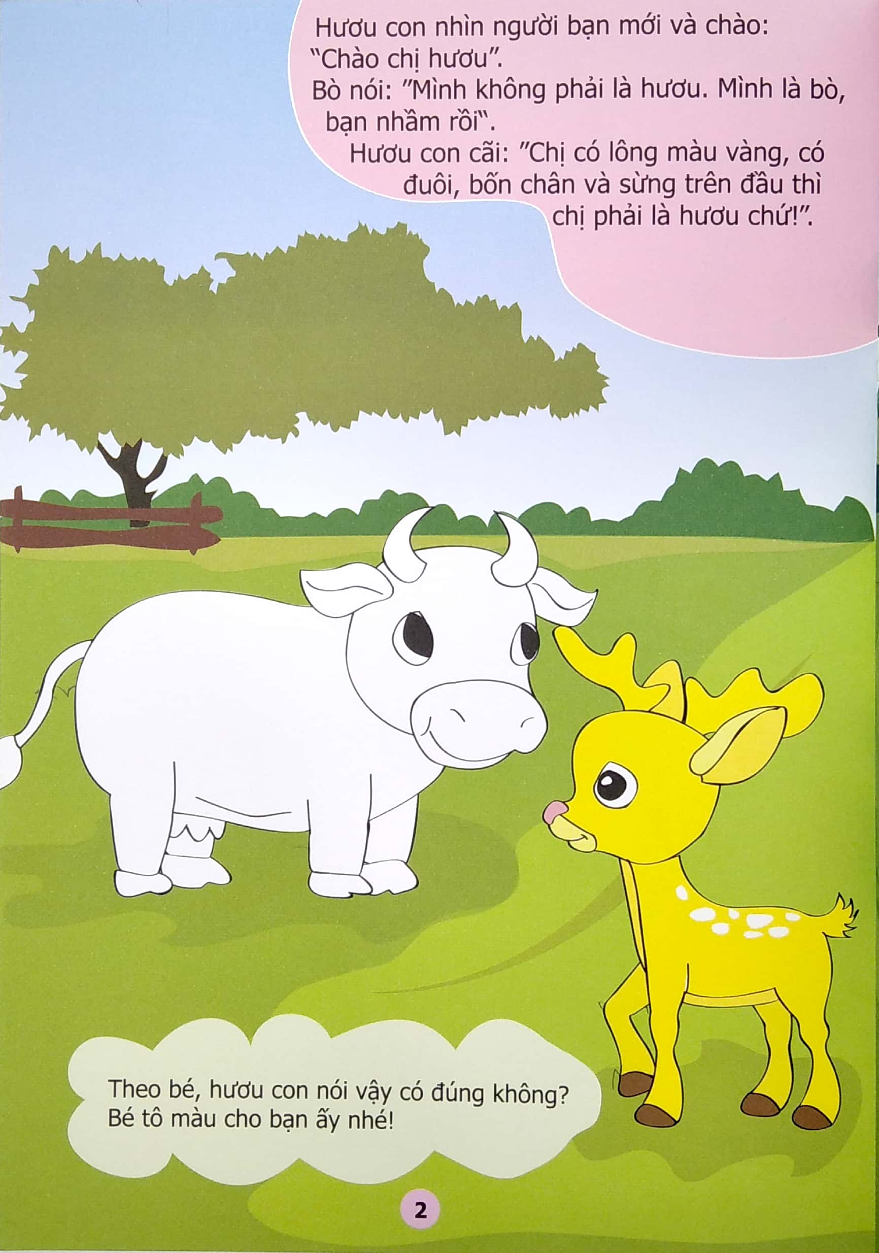 truyện tô màu phát triển tư duy thumbtelling - hiểu lầm của hươu con - Ảnh 5