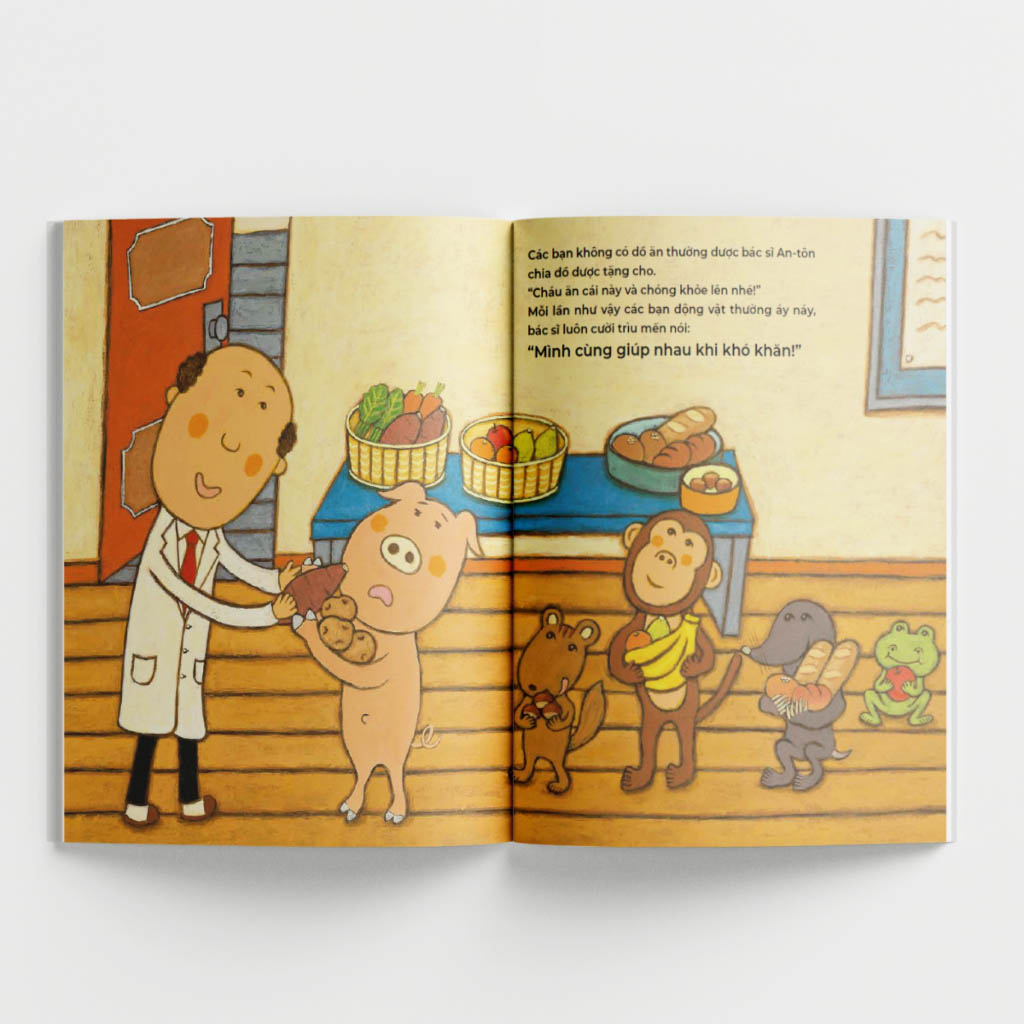 truyện tranh ehon nhật bản - bác sĩ an-tôn cùng giúp nhau khi khó khăn nhé - Ảnh 3