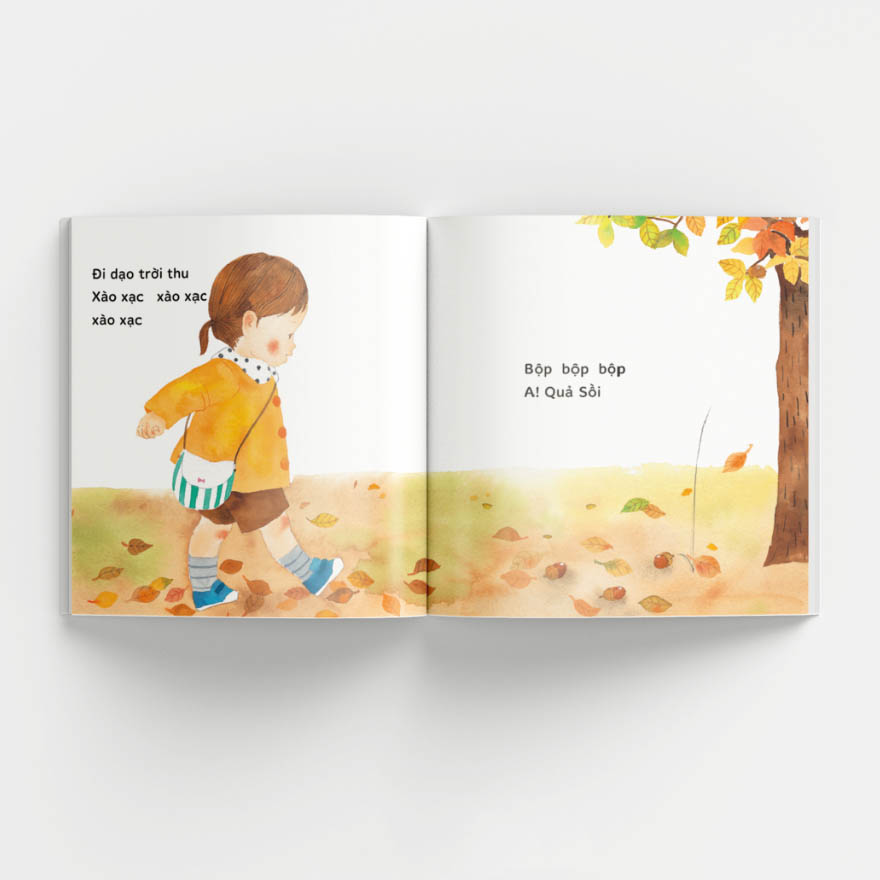 truyện tranh ehon nhật bản - đi dạo trên lá vàng mùa thu - Ảnh 4