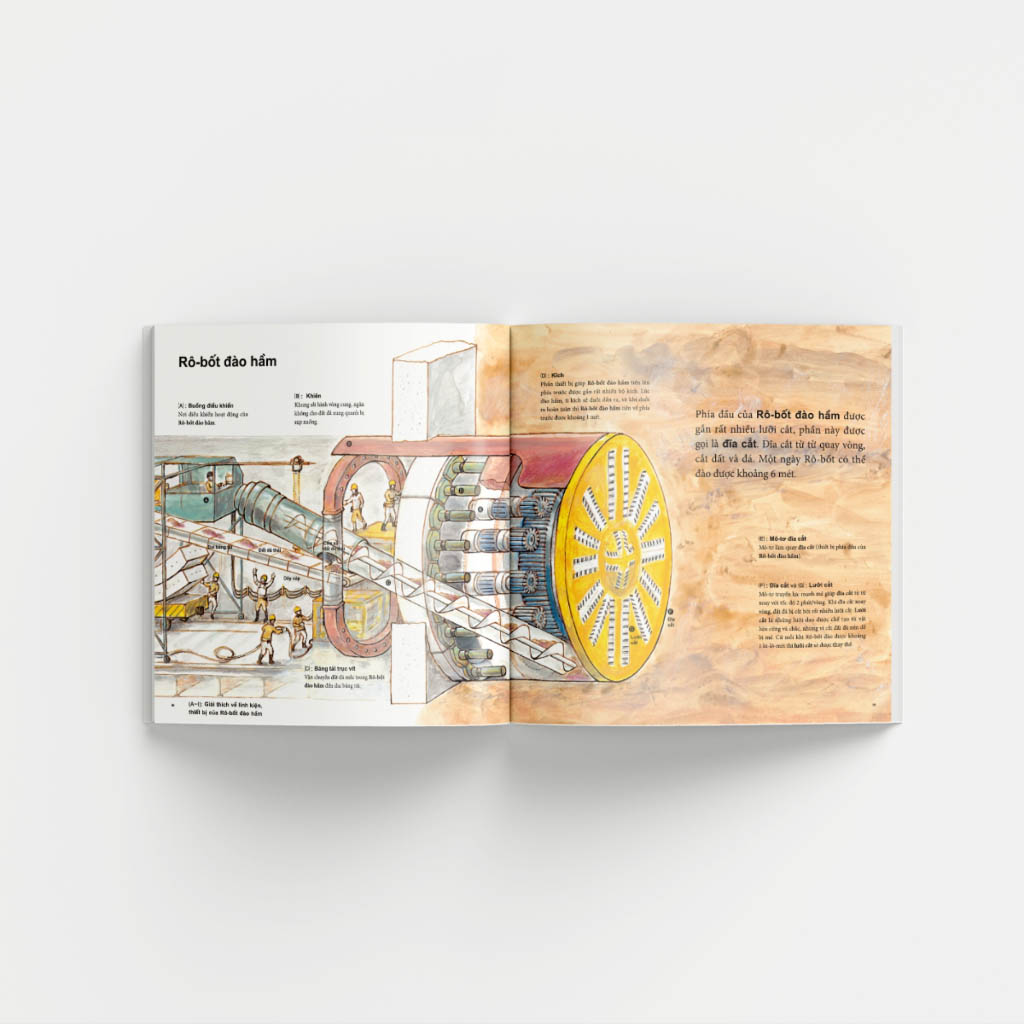 truyện tranh ehon nhật bản - đường hầm tàu điện ngầm được xây dựng như thế nào? - Ảnh 4