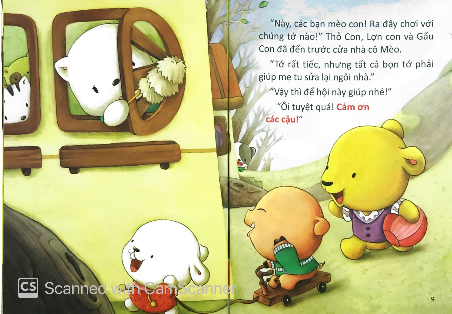 truyện tranh giáo dục thỏ con ơi - ngôi nhà cầu vồng - Ảnh 5