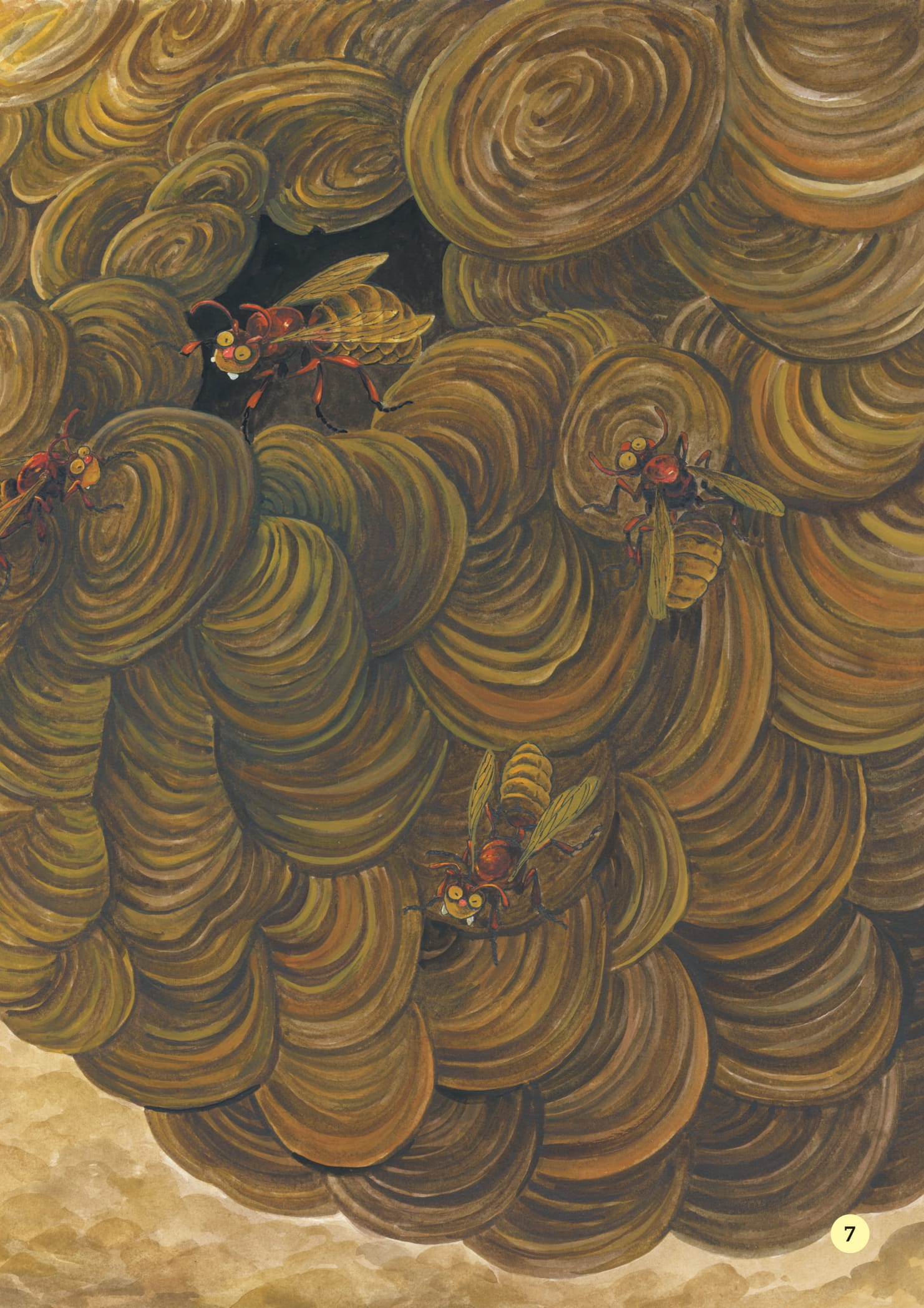 truyện tranh khoa học về các loài côn trùng - câu chuyện về bà villa nghiêm khắc - ong bắp cày - Ảnh 6