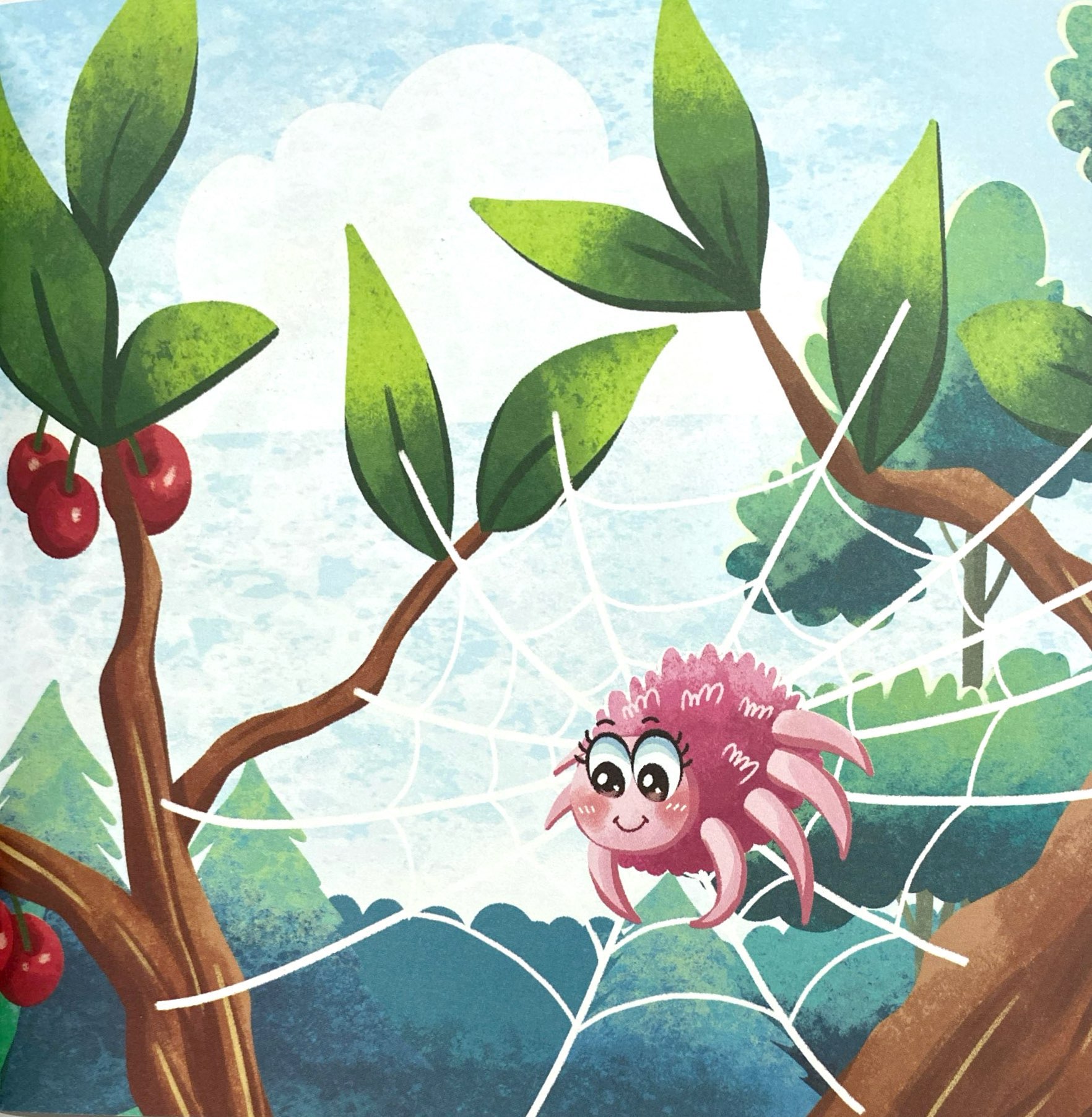 truyện tranh song ngữ anh-việt - tô màu tương tác - ngụ ngôn nhân quả - cô nhện bông mướt - Ảnh 6