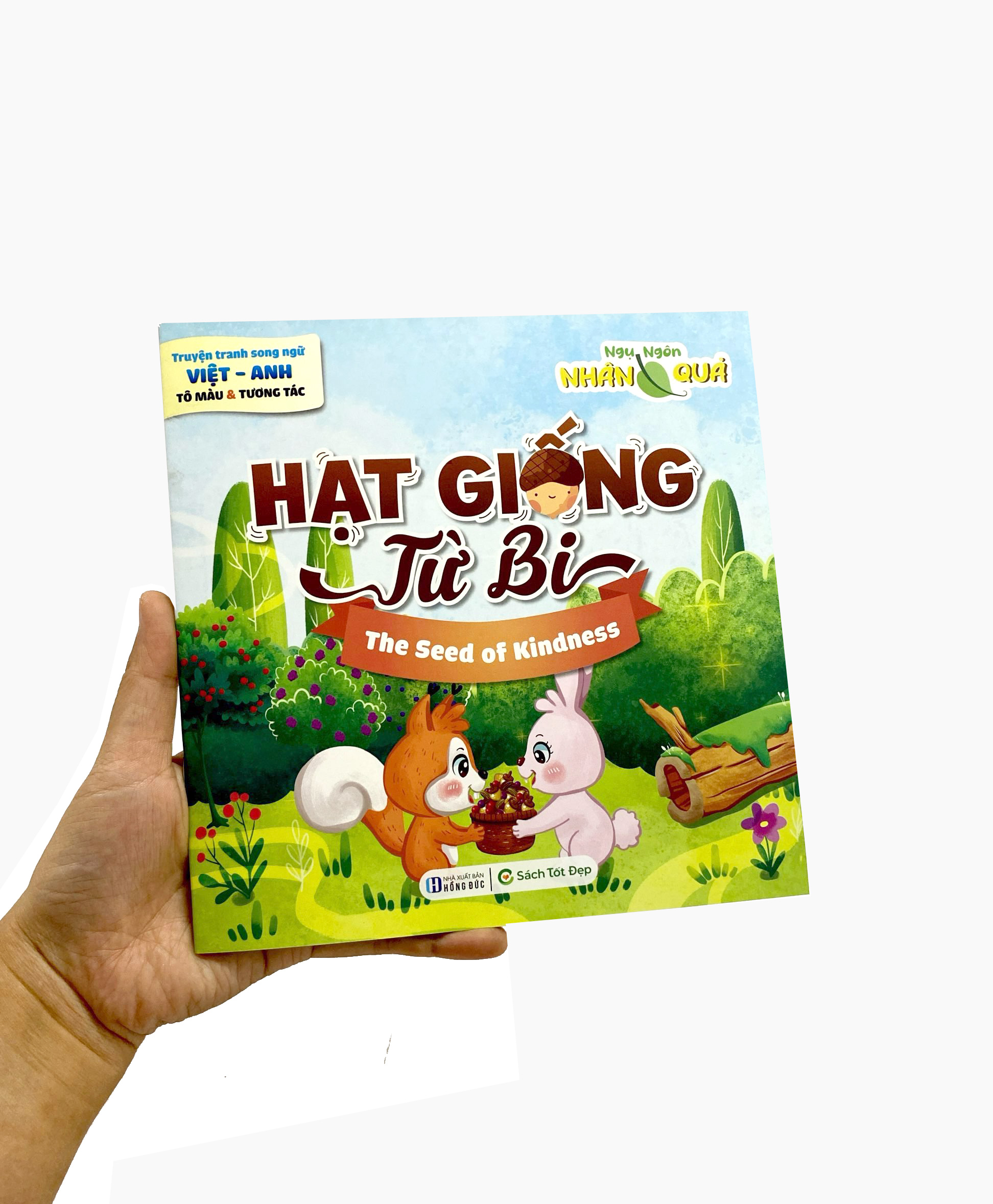 truyện tranh song ngữ anh-việt - tô màu tương tác - ngụ ngôn nhân quả - hạt giống từ bi - Ảnh 8