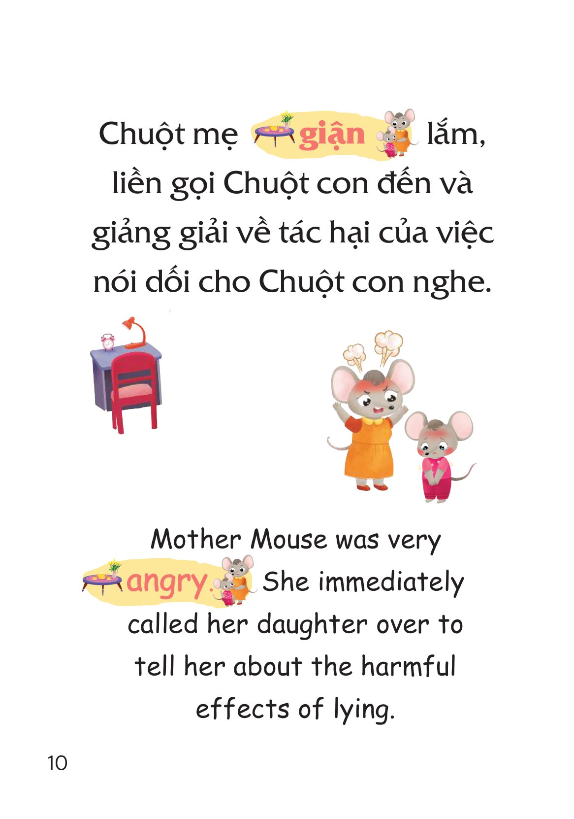 truyện tranh song ngữ việt-anh cho bé - bé ngoan không nói dối - good children do not lie - Ảnh 11