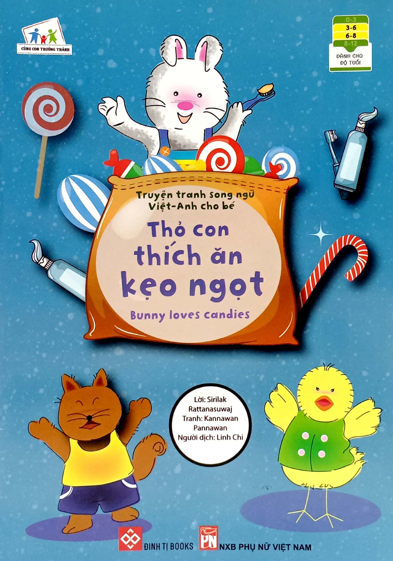 truyện tranh song ngữ việt - anh cho bé - bunny loves candies - thỏ con thích ăn kẹo ngọt - Ảnh 2