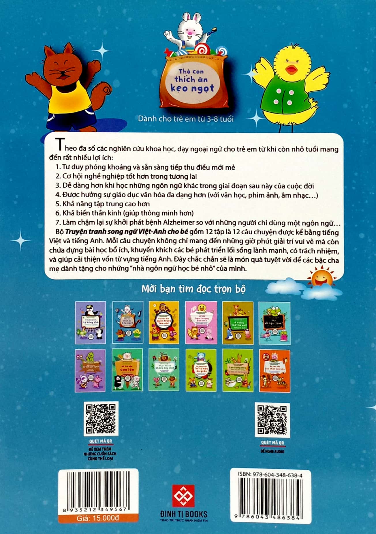 truyện tranh song ngữ việt - anh cho bé - bunny loves candies - thỏ con thích ăn kẹo ngọt - Ảnh 6