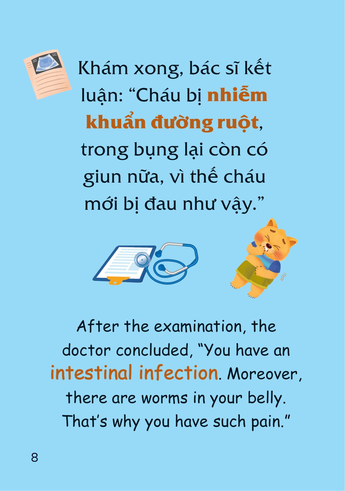 truyện tranh song ngữ việt-anh cho bé - cắn móng tay là xấu lắm đấy! - biting your nails is a bad habit - Ảnh 9