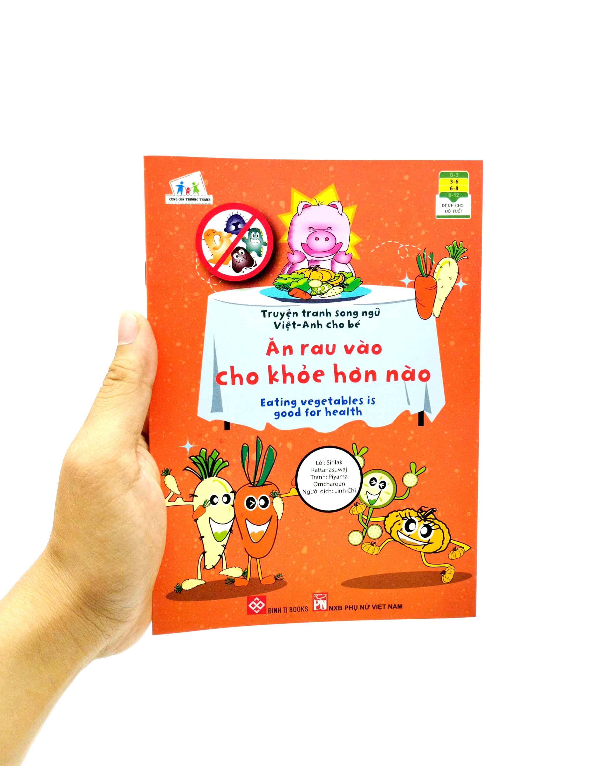 truyện tranh song ngữ việt - anh cho bé - eating vegetables is good for health - ăn rau vào cho khỏe hơn nào - Ảnh 7